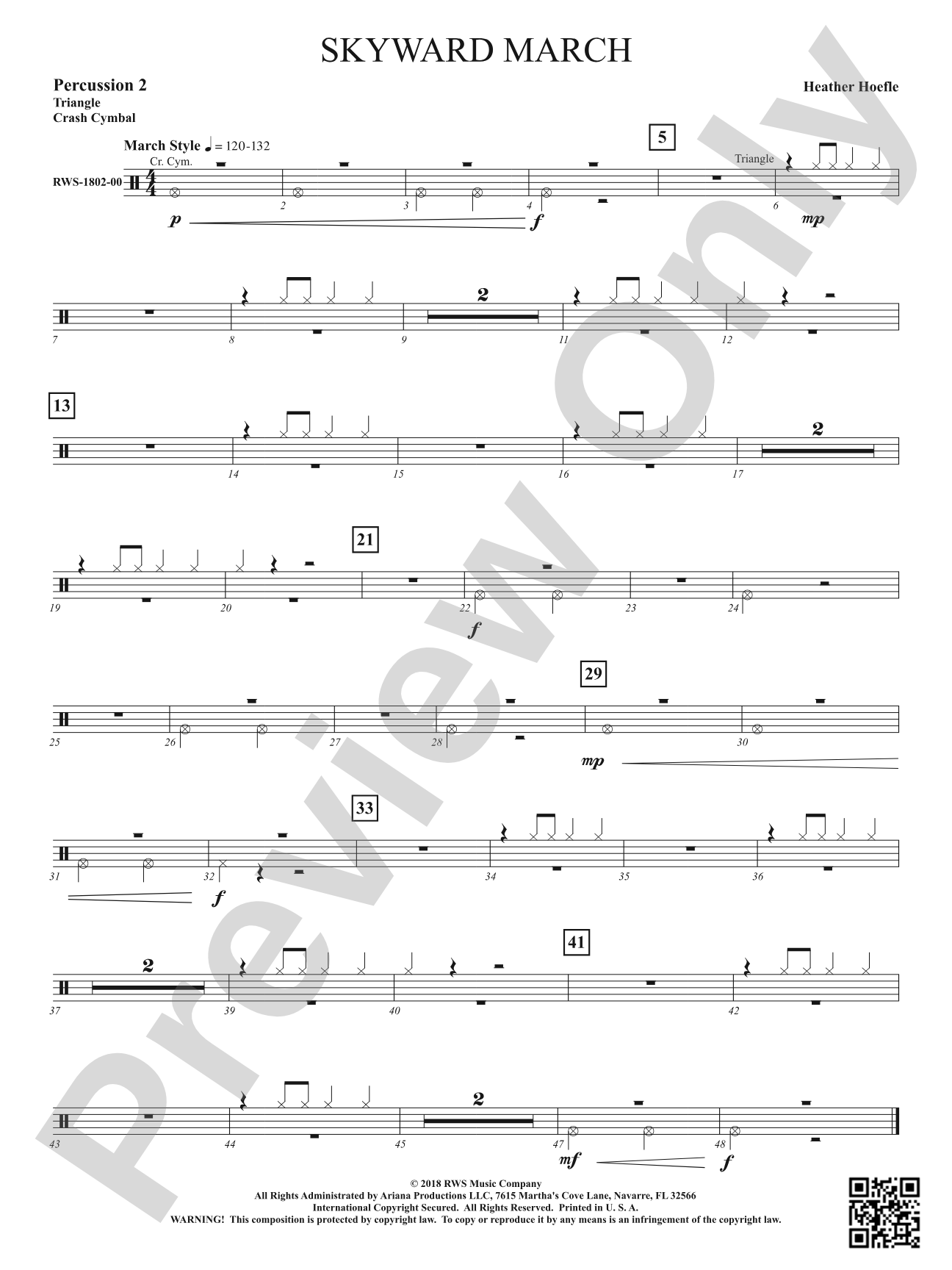 Skyward March: 2nd Percussion