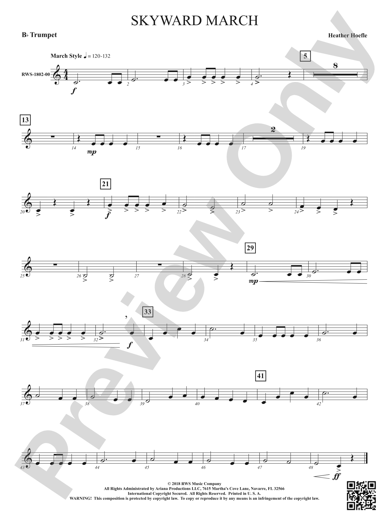Skyward March: 1st B-flat Trumpet