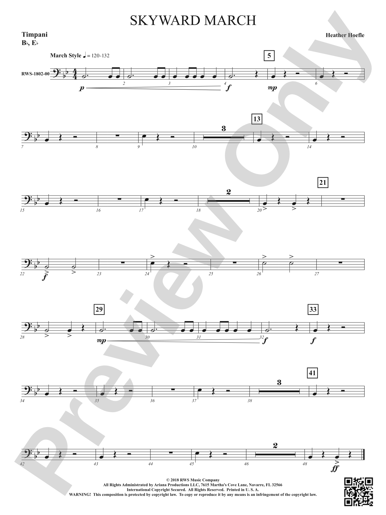 Skyward March: Timpani