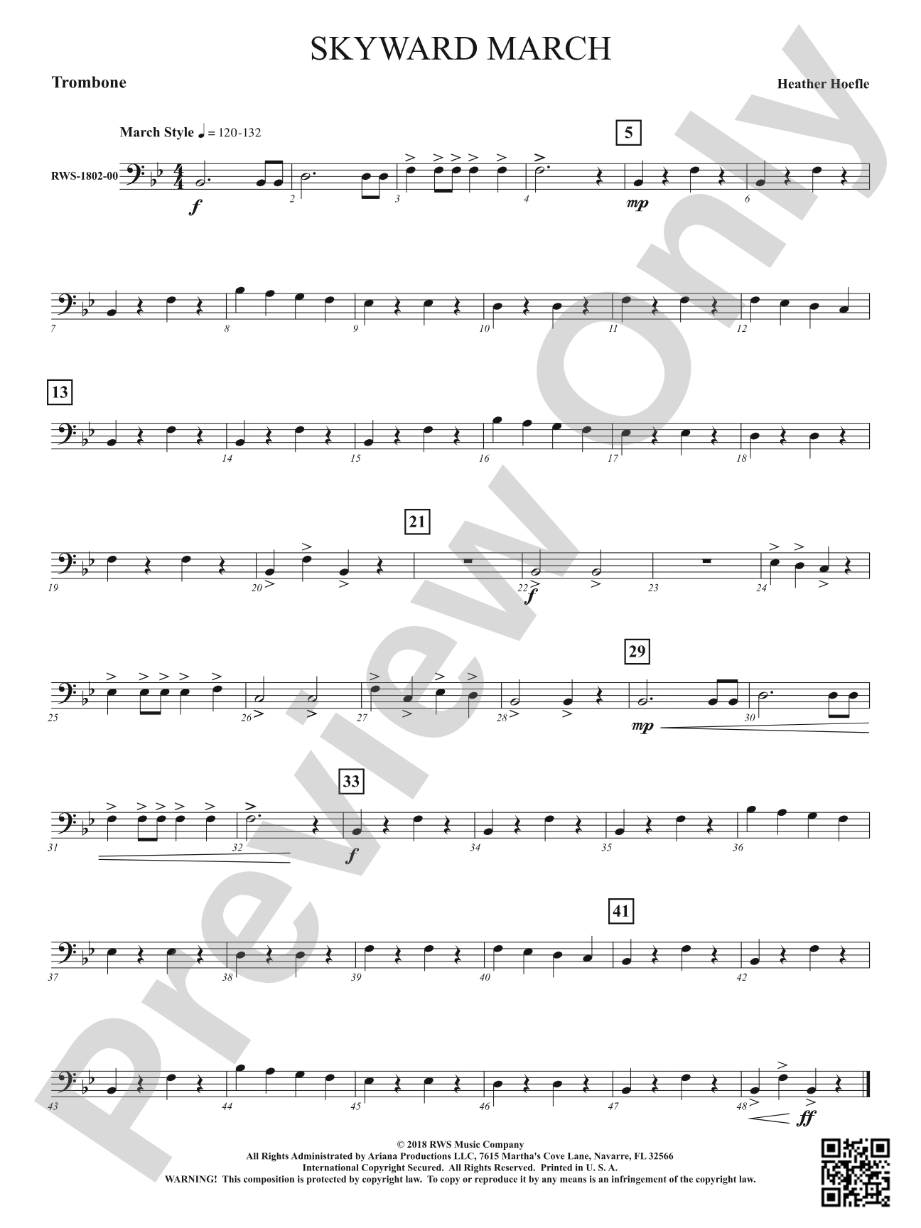 Skyward March: 1st Trombone