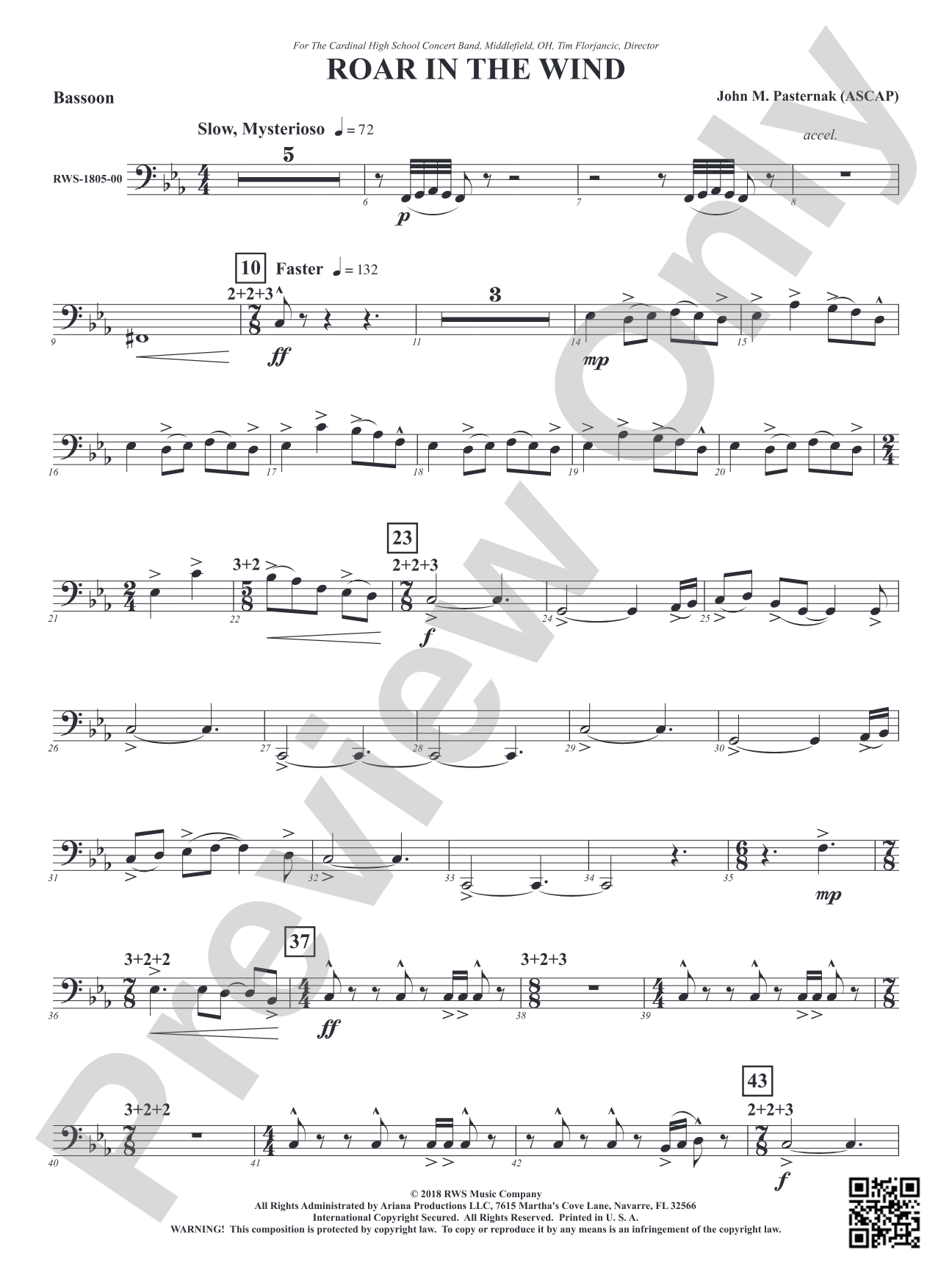 Roar in the Wind: Bassoon