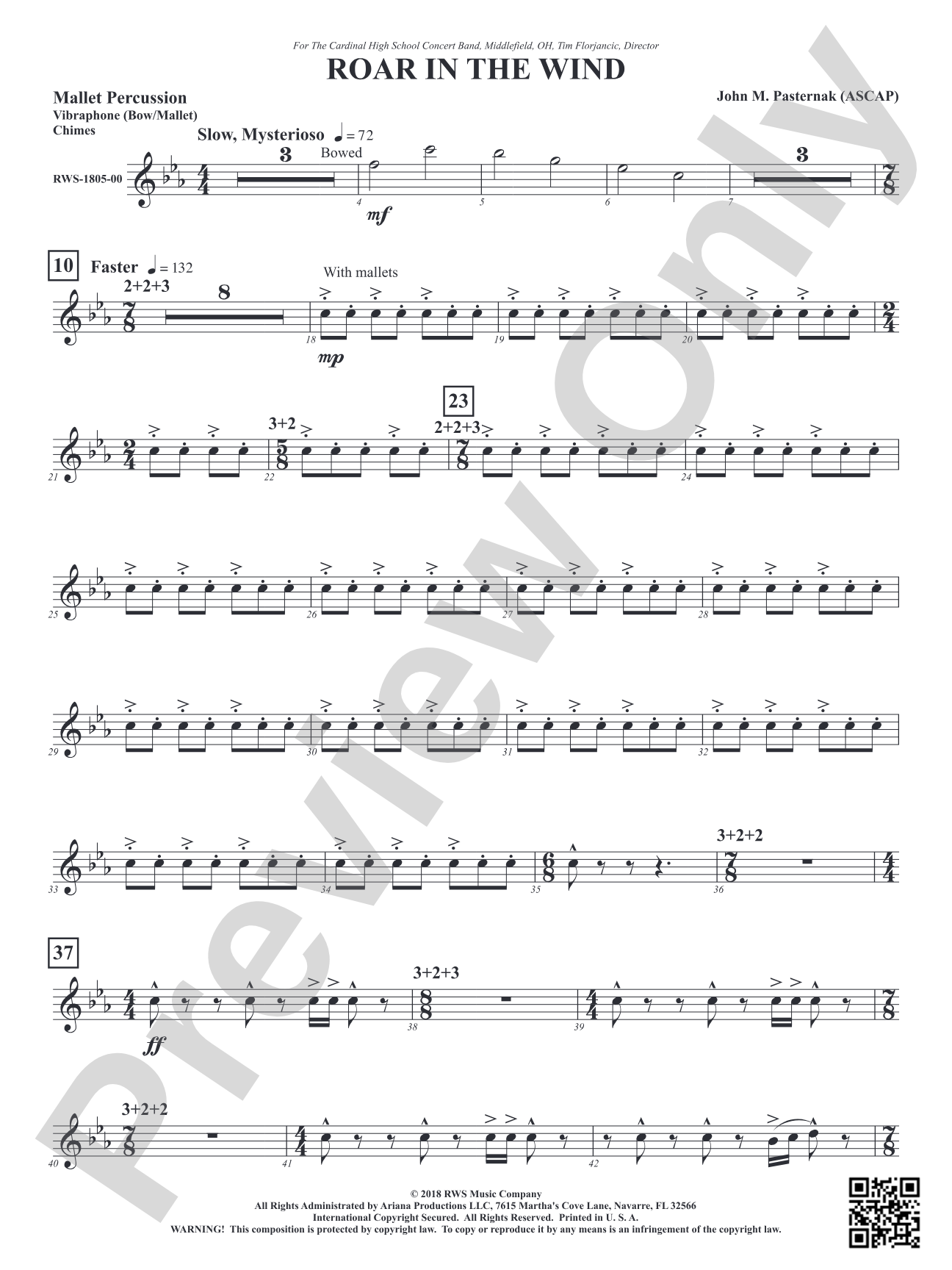 Roar in the Wind: 1st Mallet Percussion