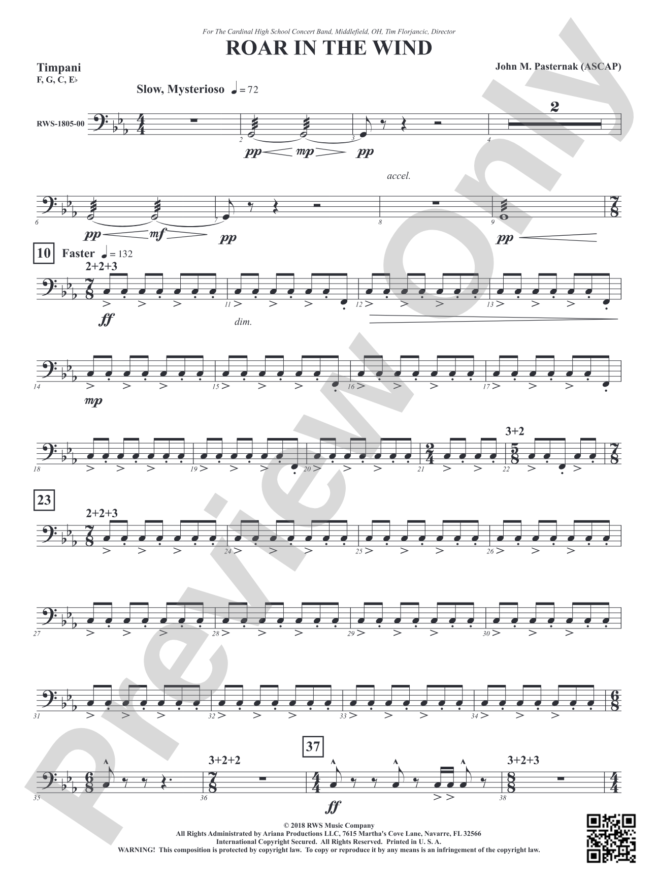 Roar in the Wind: Timpani