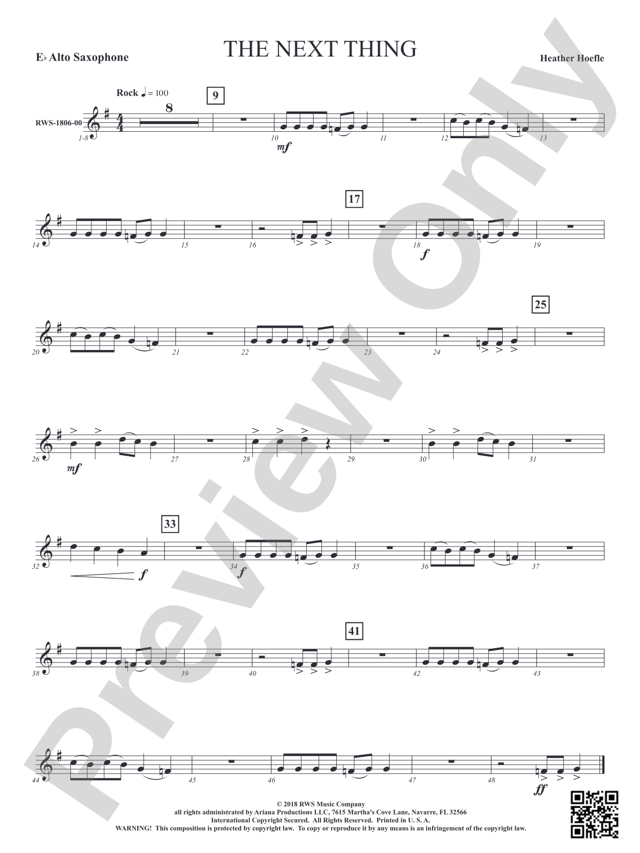 The Next Thing: 1st E-flat Alto Saxophone
