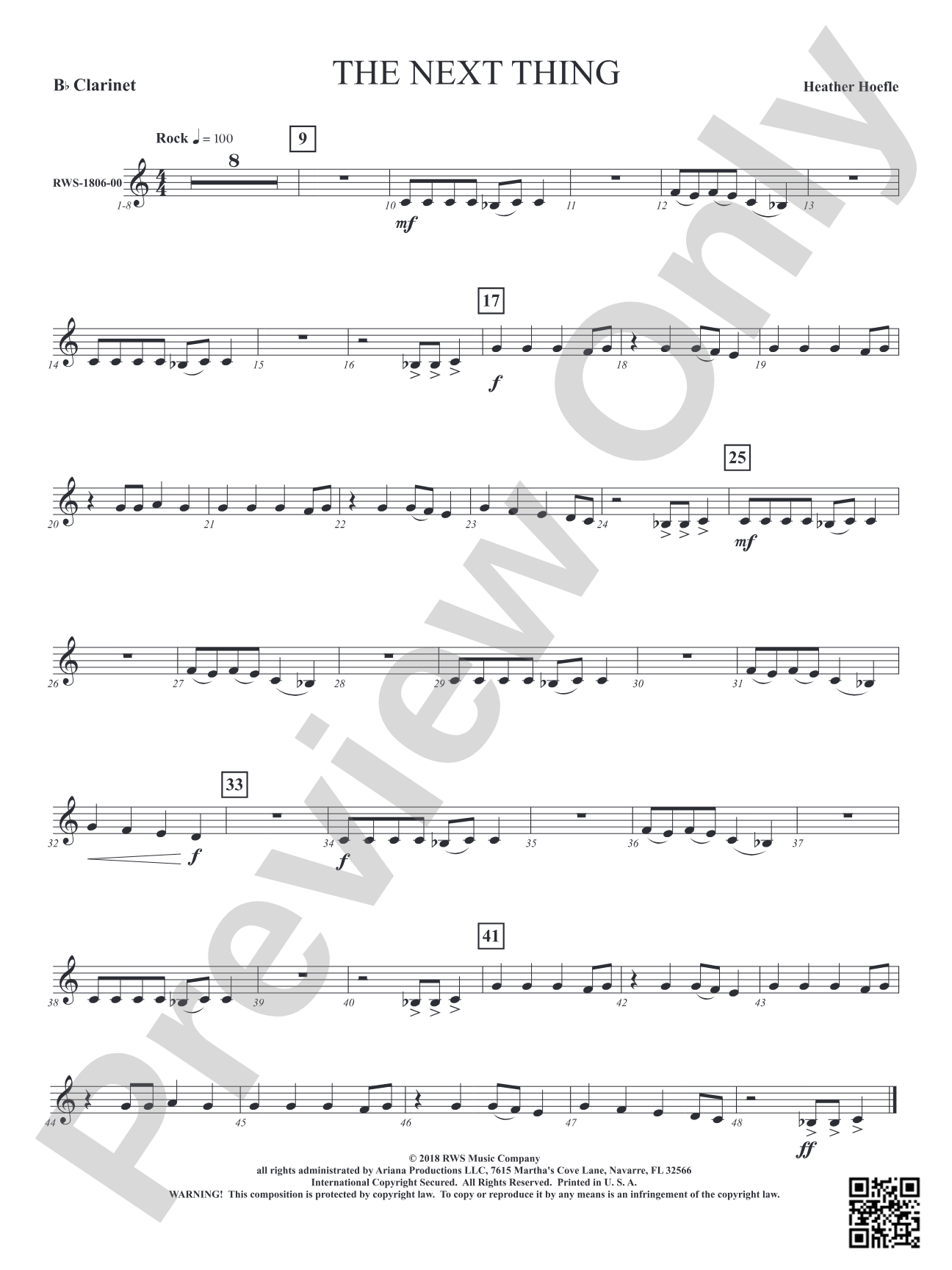 The Next Thing: 1st B-flat Clarinet