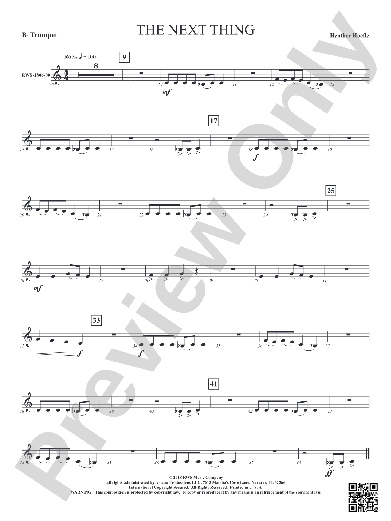 The Next Thing: 1st B-flat Trumpet