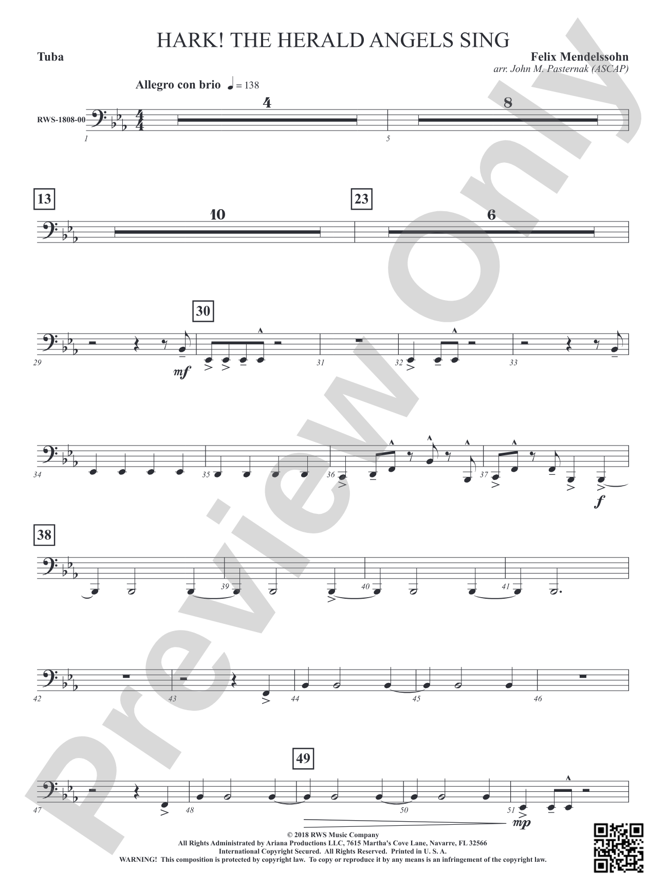Hark! The Herald Angels Sing: Tuba