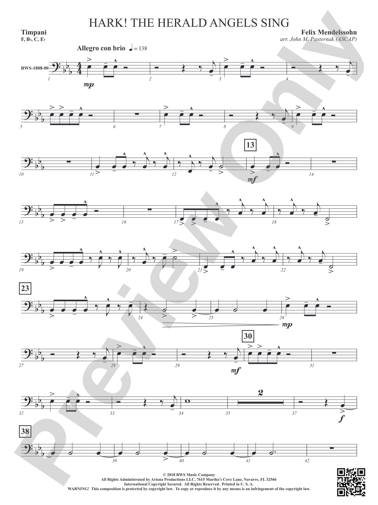 Hark! The Herald Angels Sing: Timpani