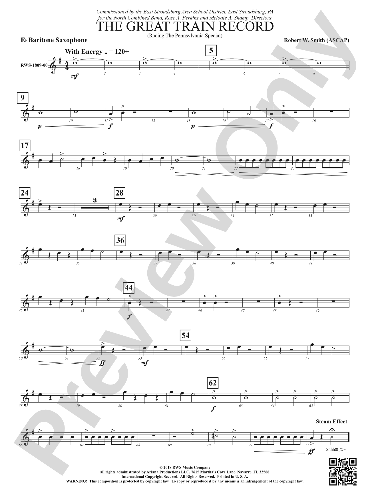 The Great Train Record - Racing the Pennsylvania Special: E-flat Baritone Saxophone