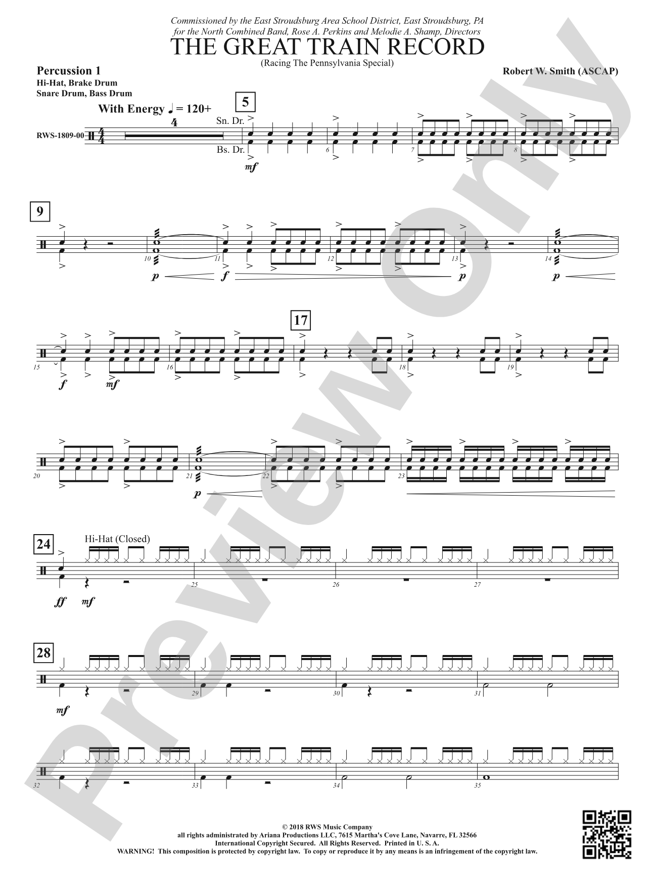 The Great Train Record - Racing the Pennsylvania Special: 1st Percussion