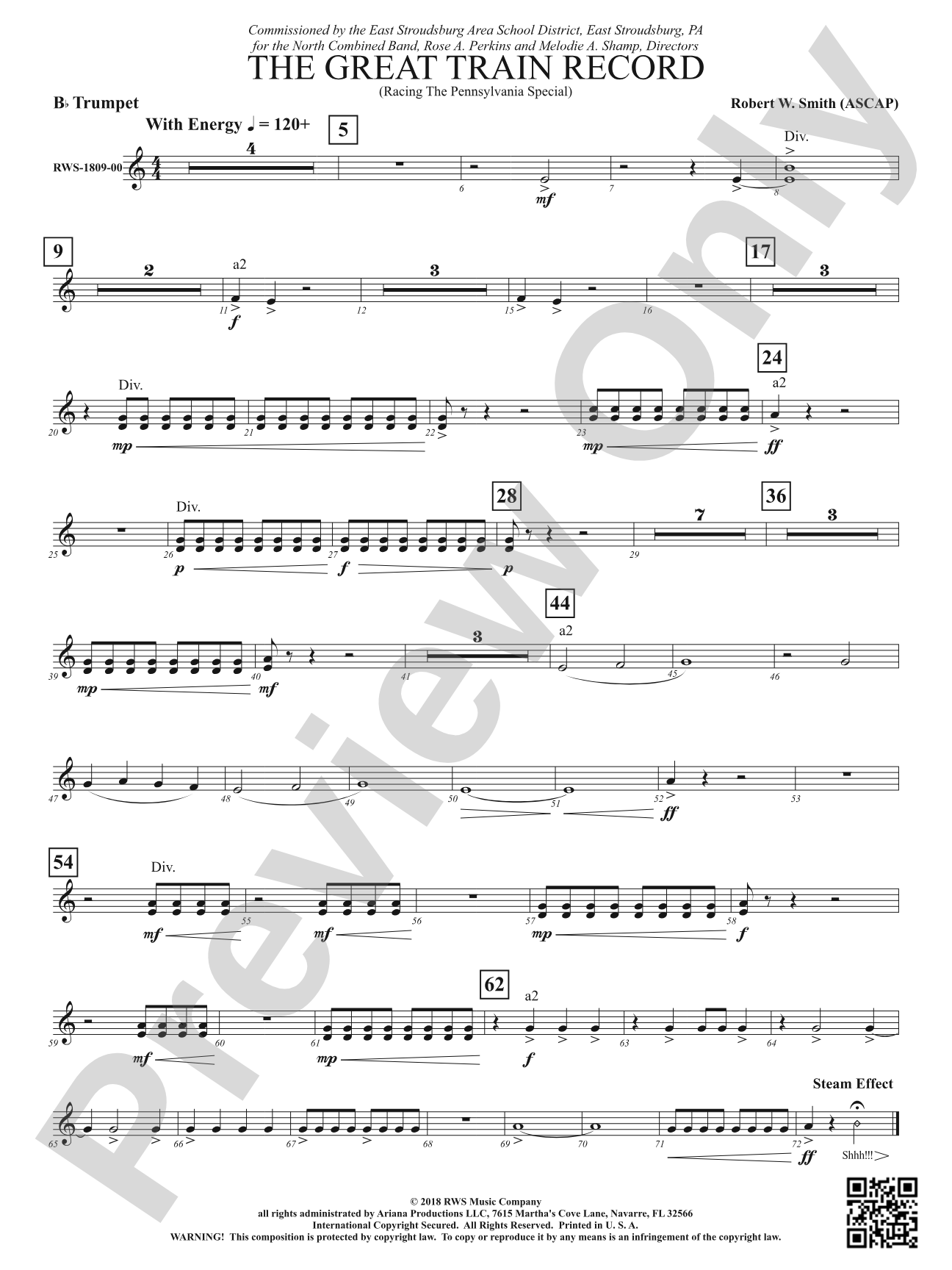 The Great Train Record - Racing the Pennsylvania Special: 1st B-flat Trumpet