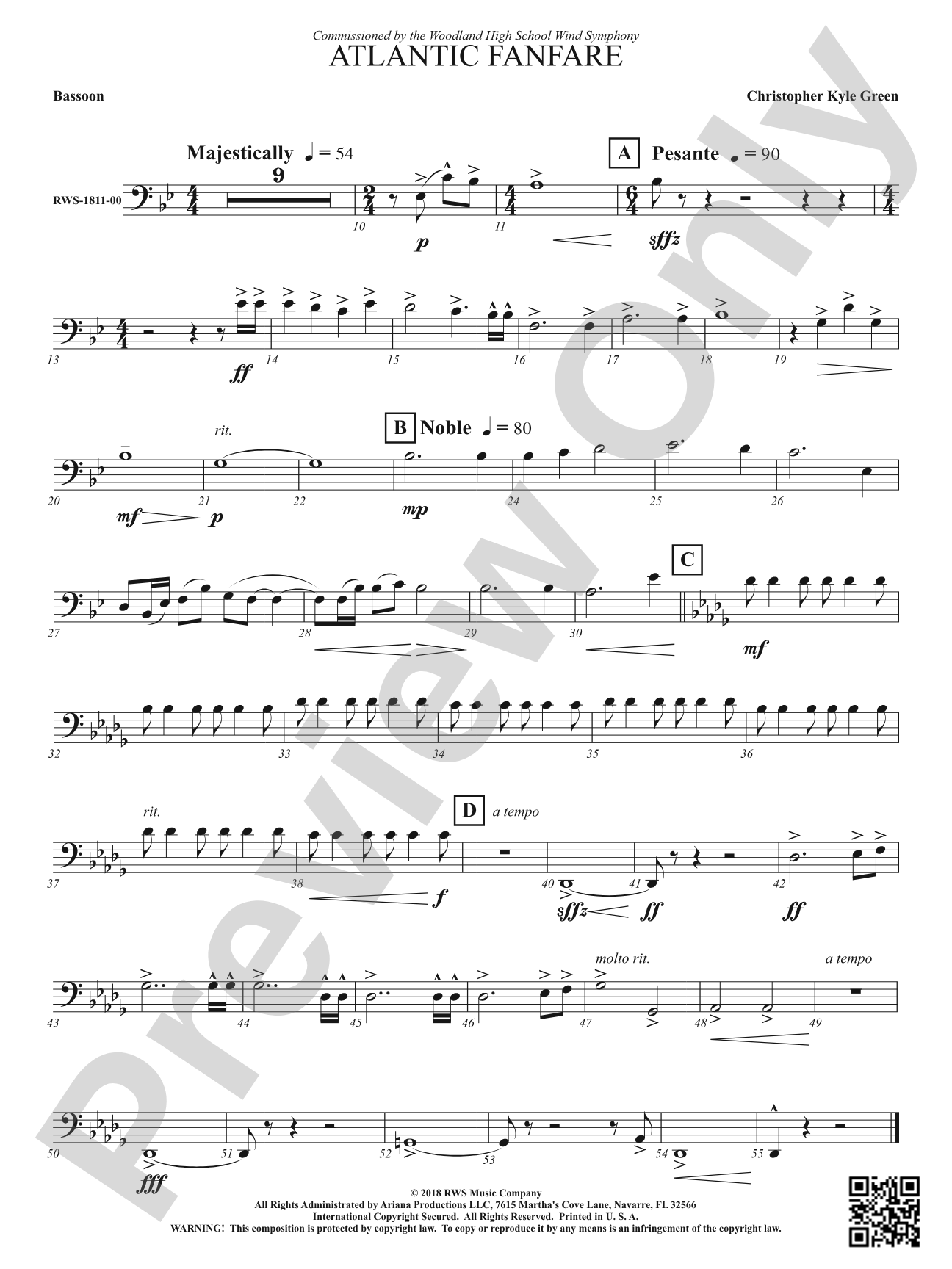 Atlantic Fanfare: Bassoon