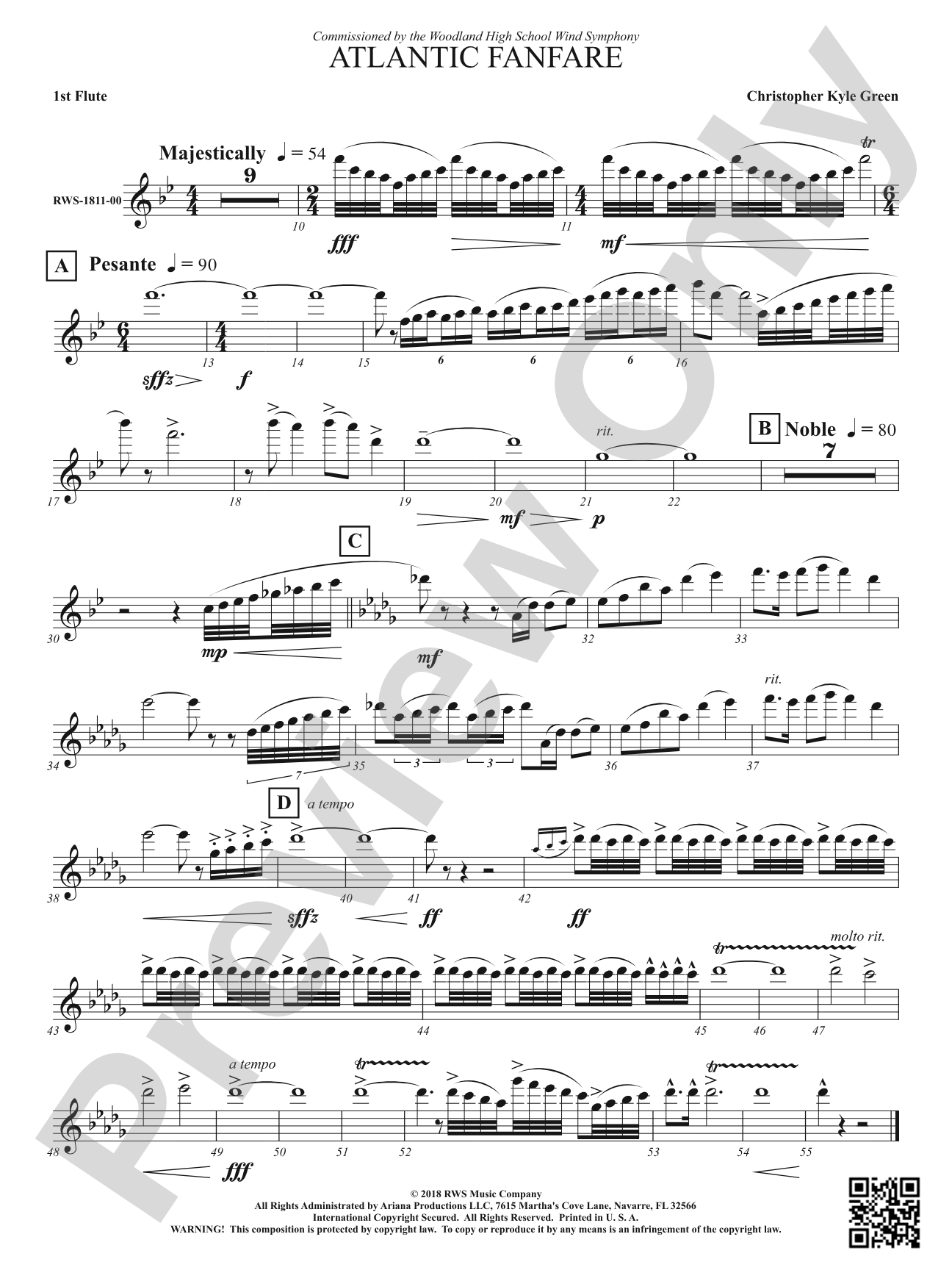 Atlantic Fanfare: 1st Flute