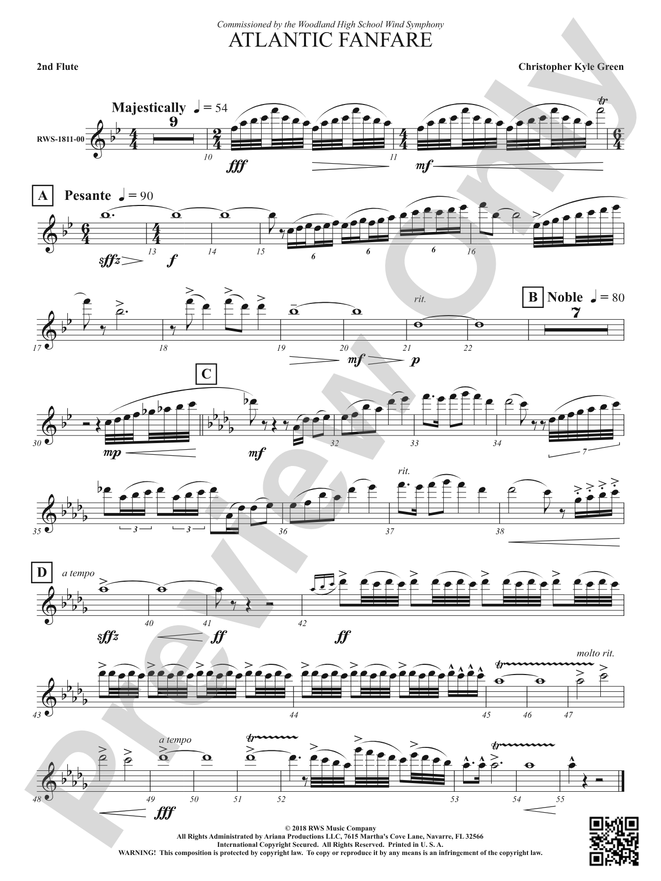 Atlantic Fanfare: 2nd Flute