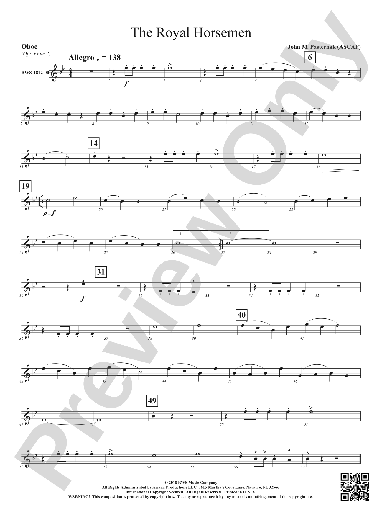 The Royal Horsemen: Oboe