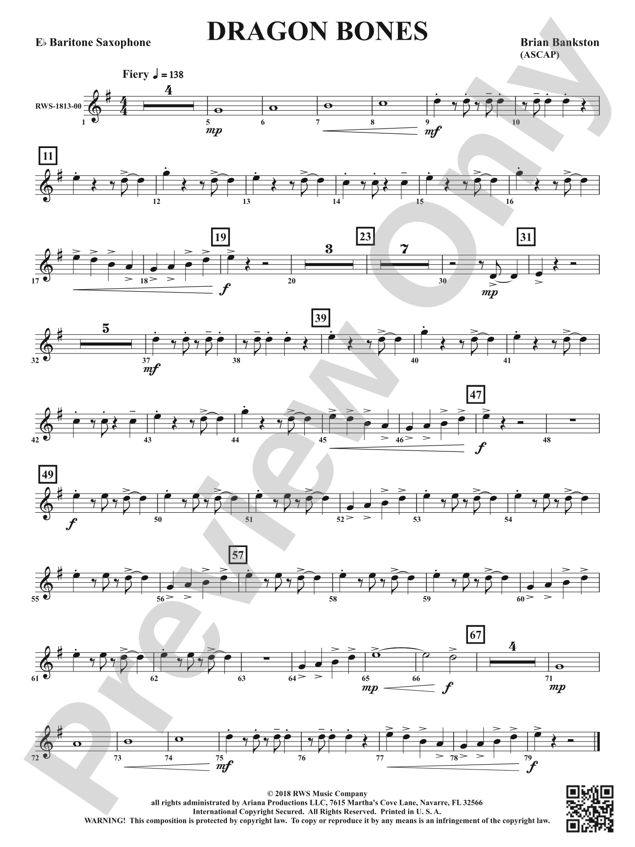 Dragon Bones: E-flat Baritone Saxophone