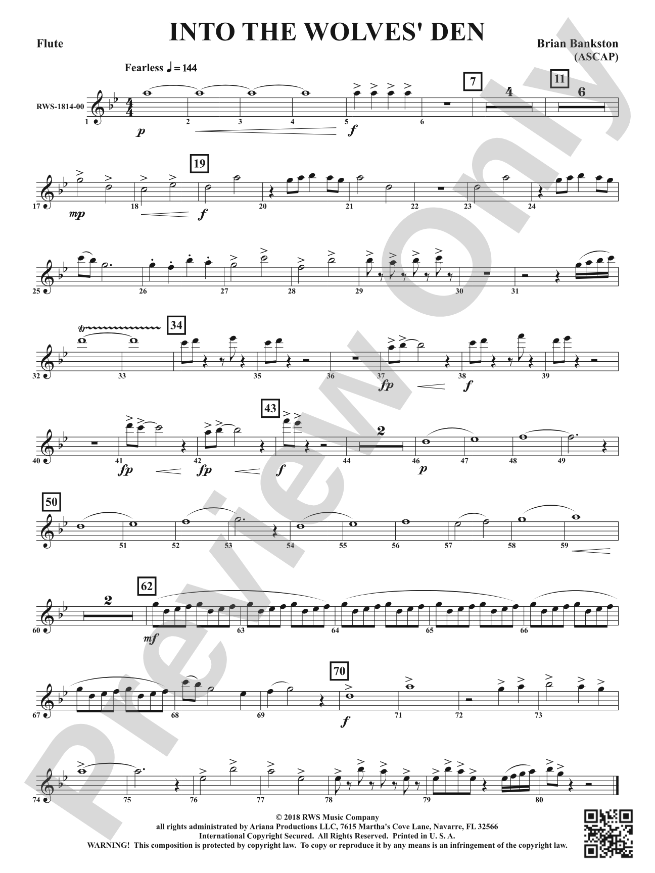 Into the Wolves' Den: 1st Flute