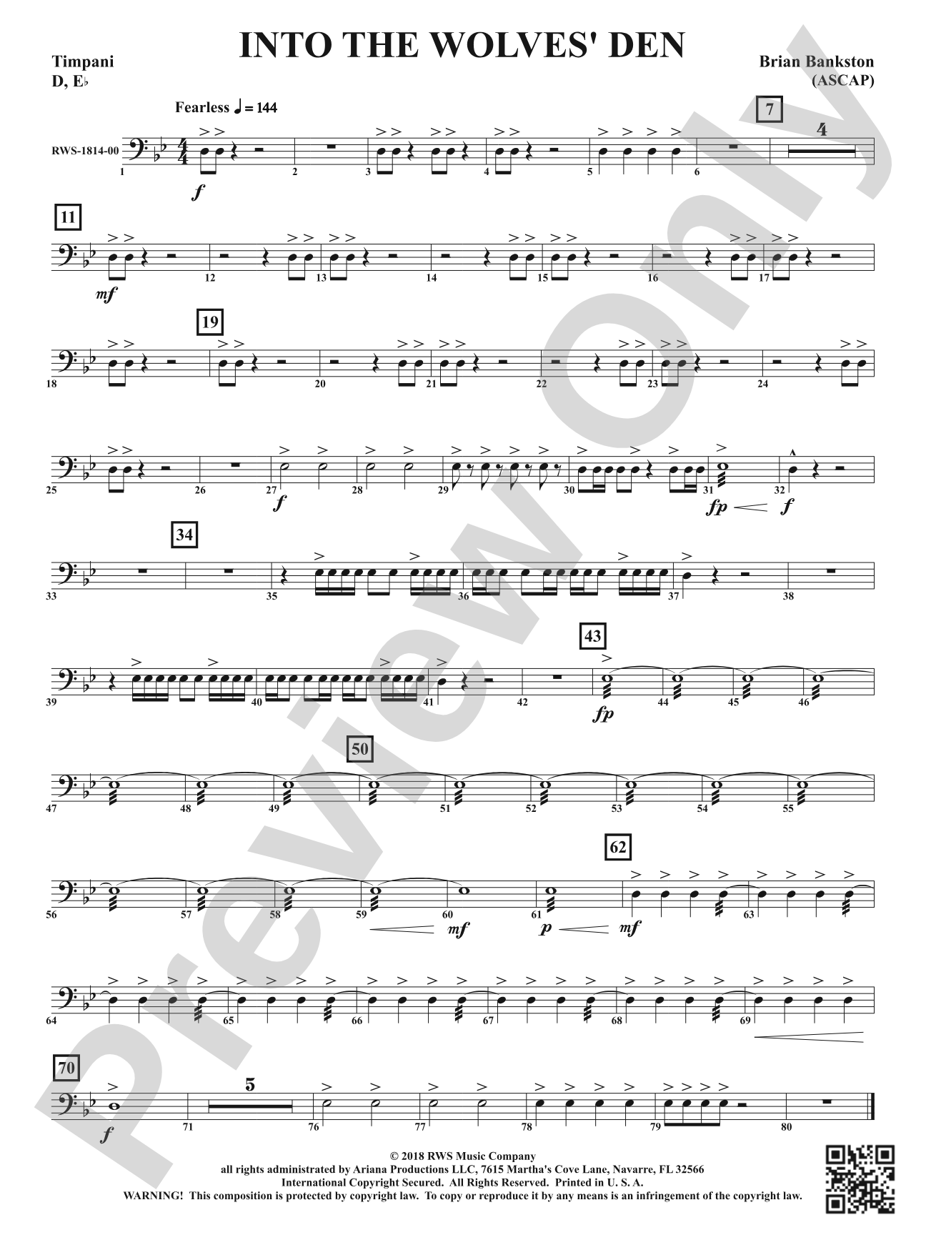 Into the Wolves' Den: Timpani