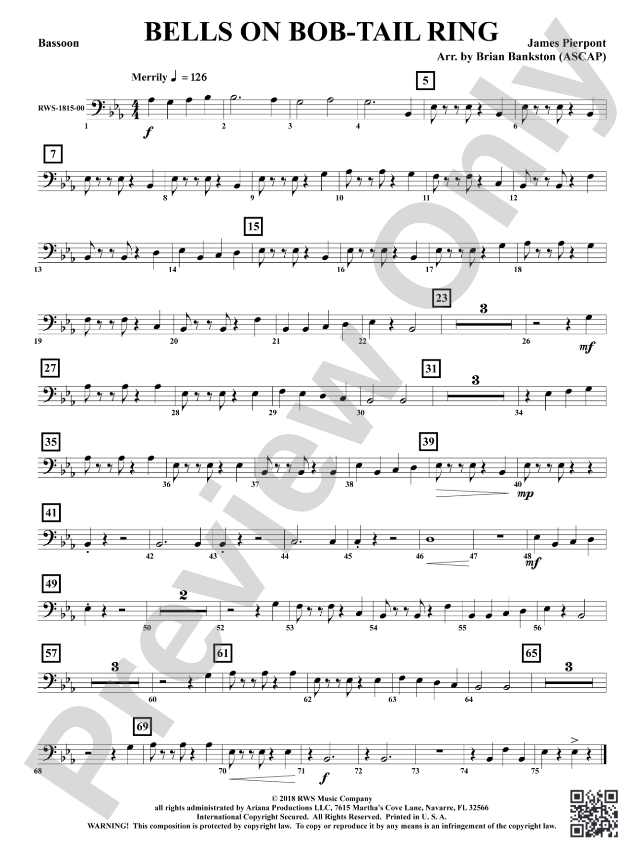 Bells on Bob-Tail Ring: Bassoon