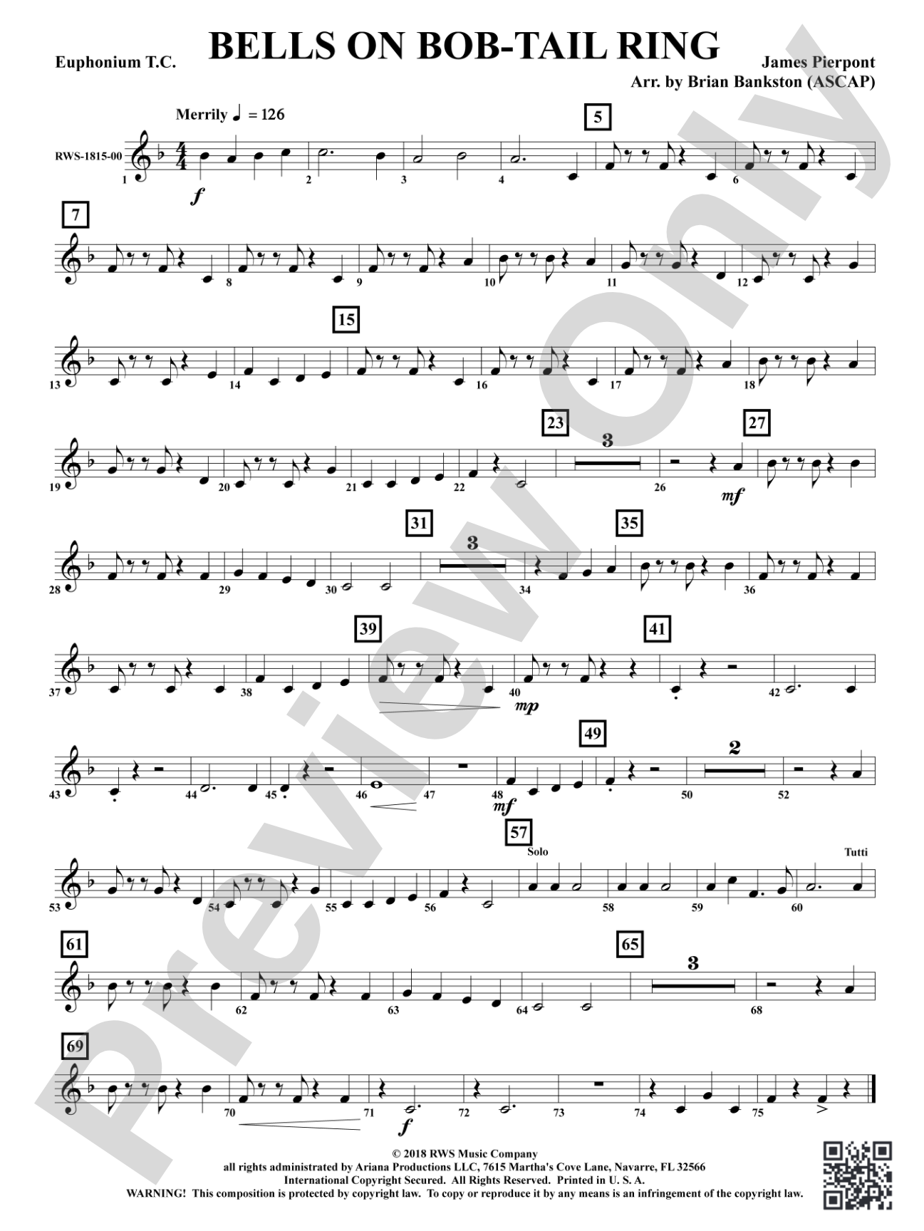 Bells on Bob-Tail Ring: Baritone T.C.