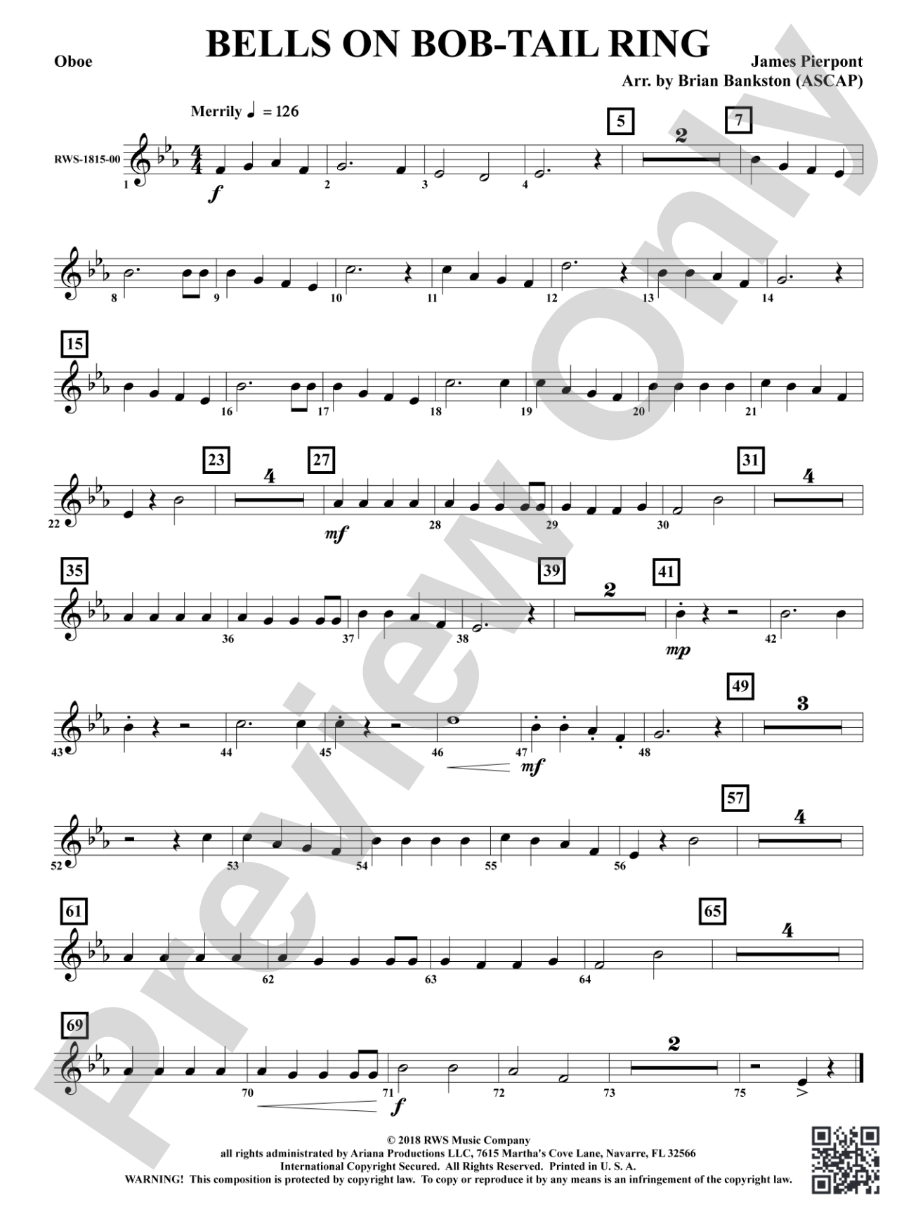 Bells on Bob-Tail Ring: Oboe