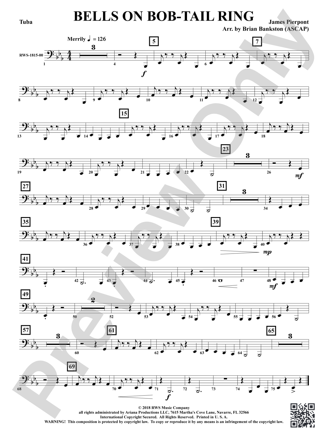 Bells on Bob-Tail Ring: Tuba