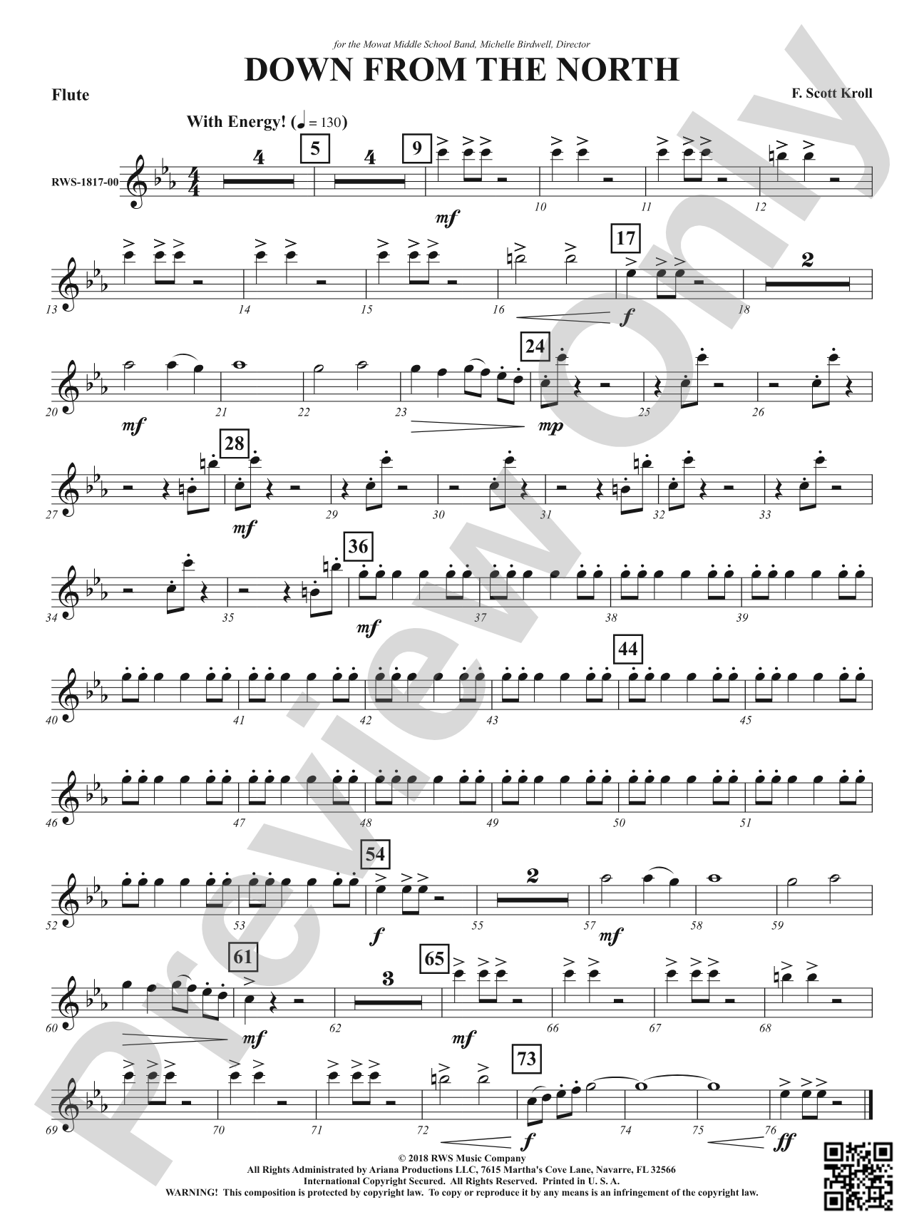 Down from the North: 1st Flute
