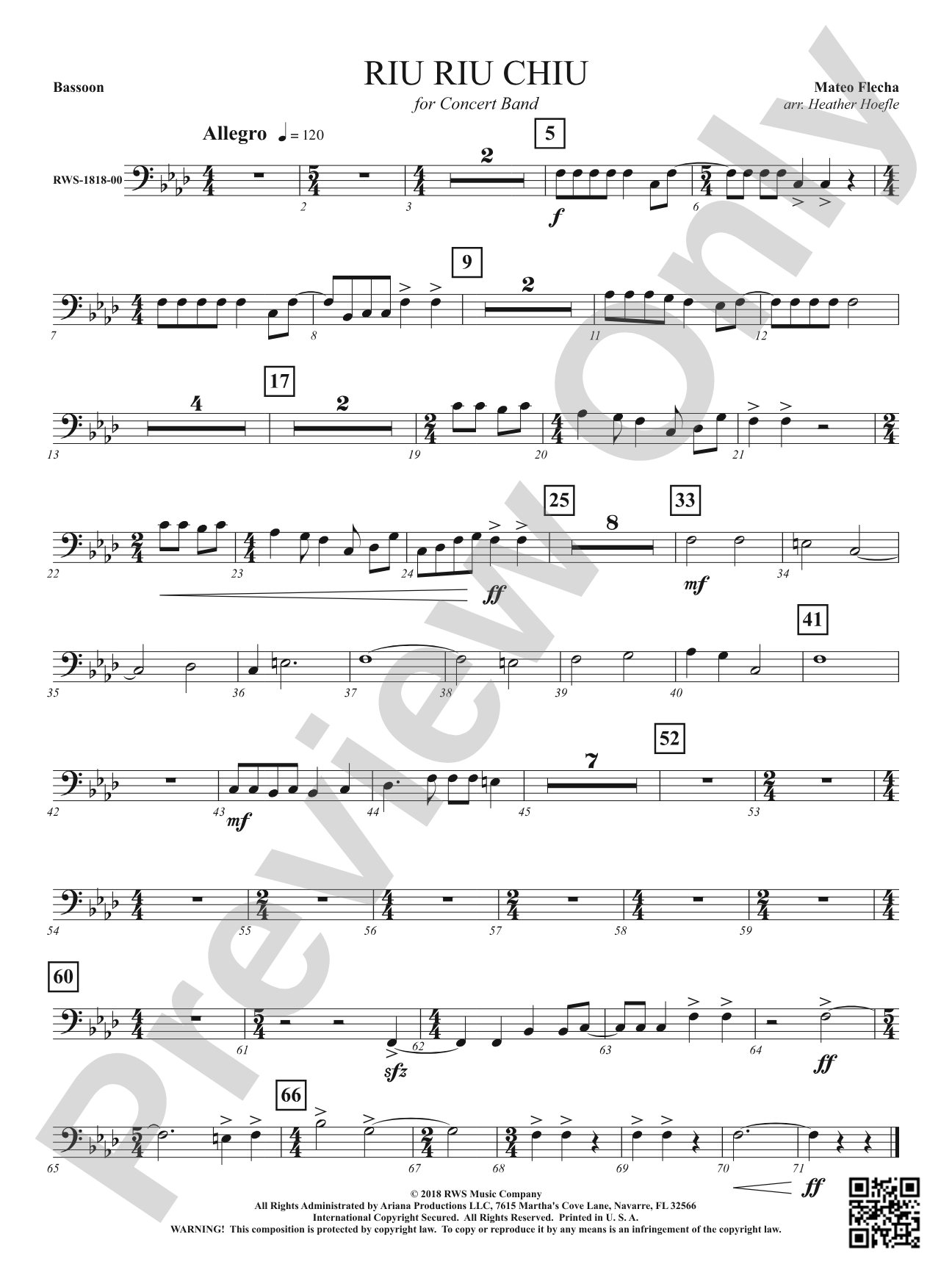 Riu Riu Chiu: Bassoon