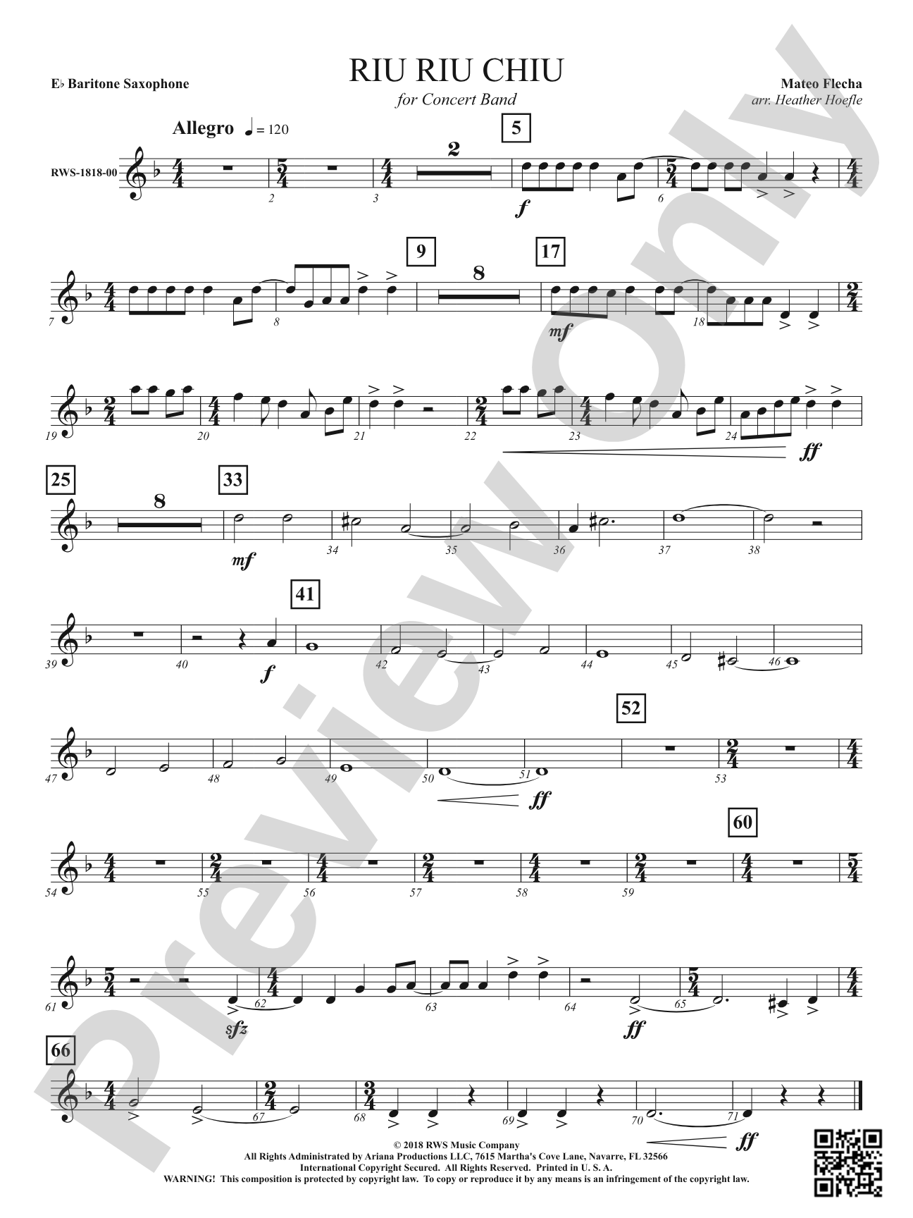 Riu Riu Chiu: E-flat Baritone Saxophone