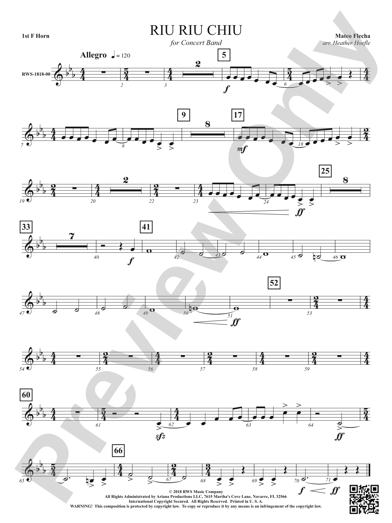 Riu Riu Chiu: 1st F Horn