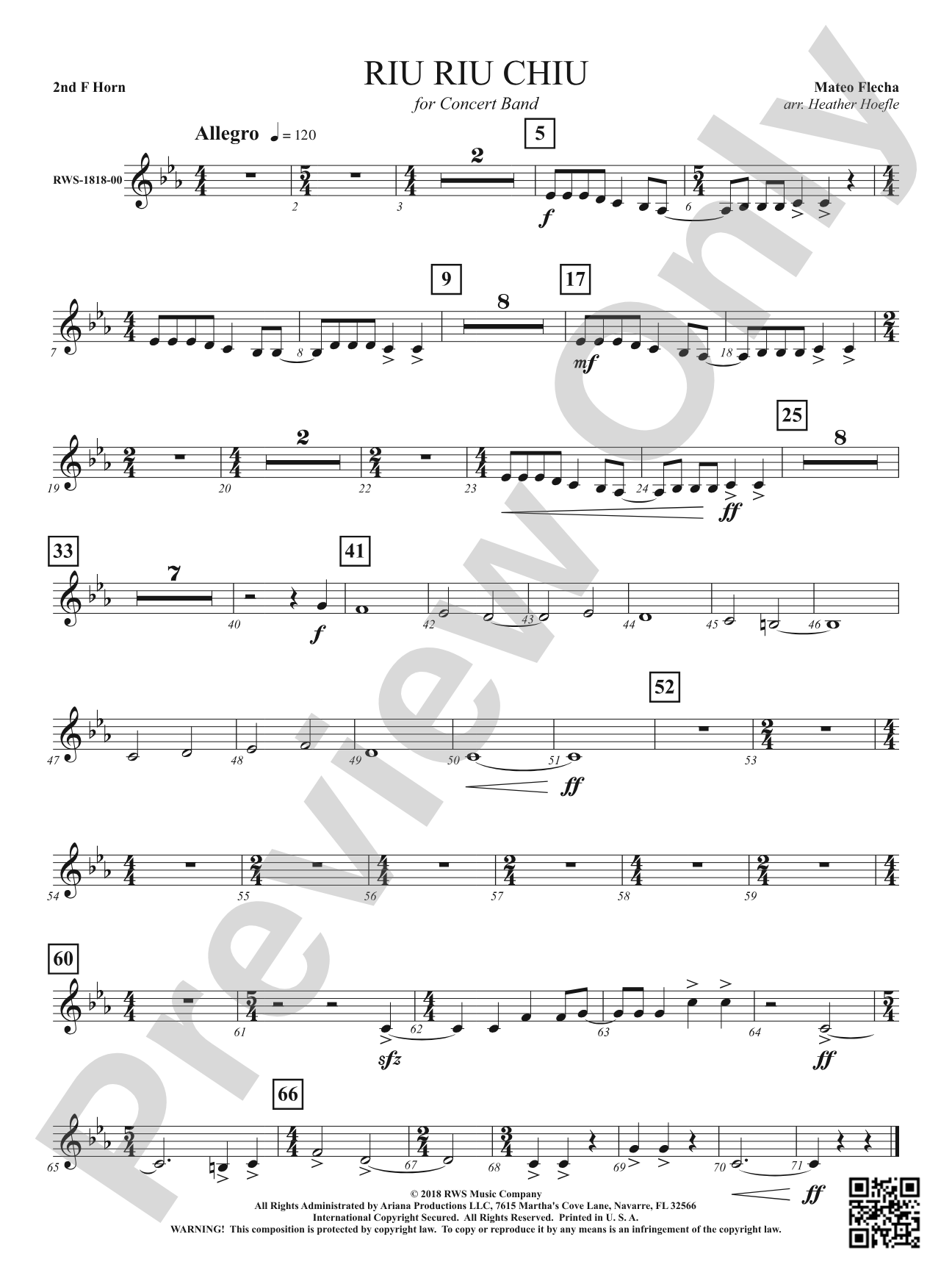 Riu Riu Chiu: 2nd F Horn