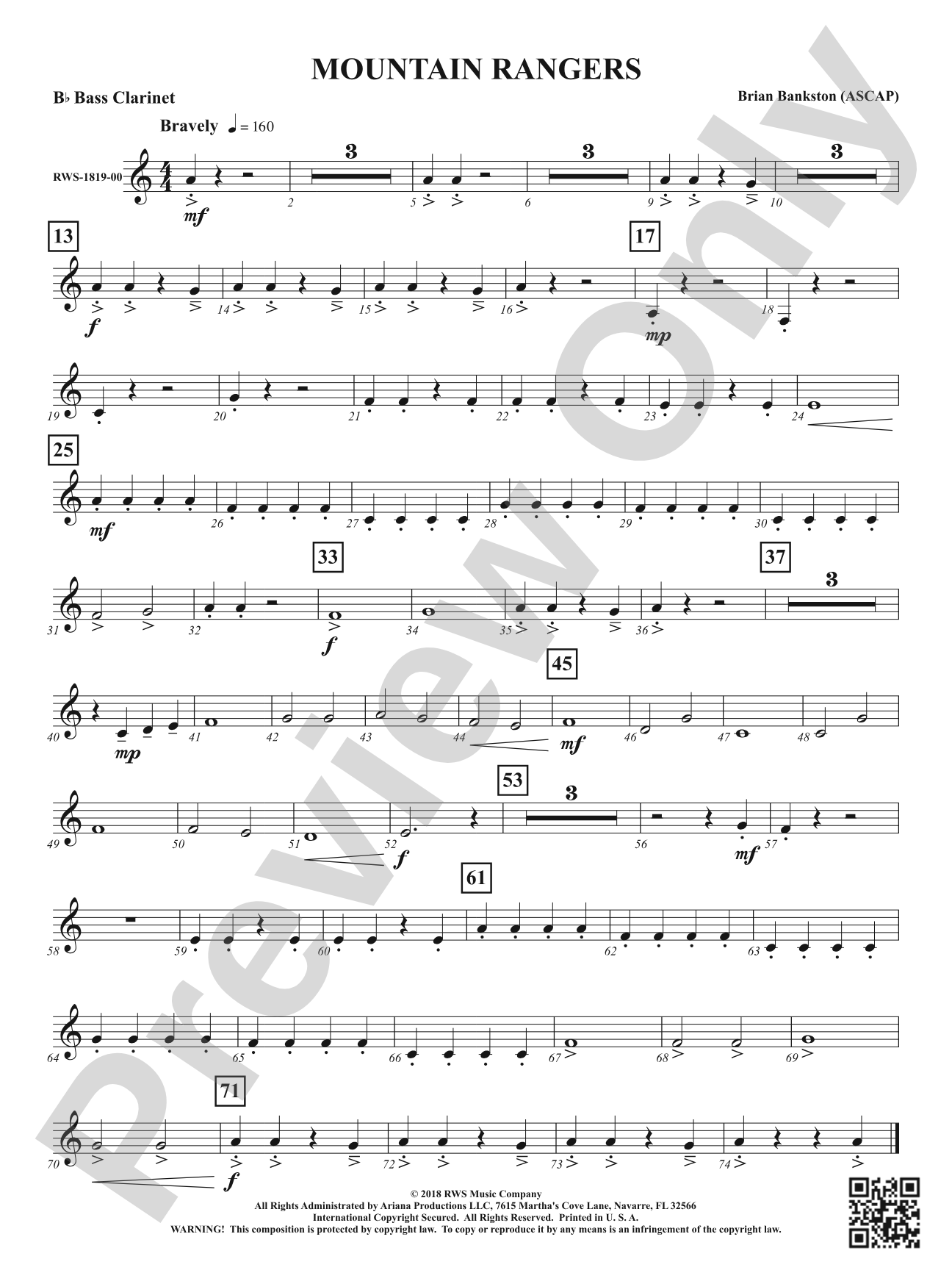 Mountain Rangers: B-flat Bass Clarinet