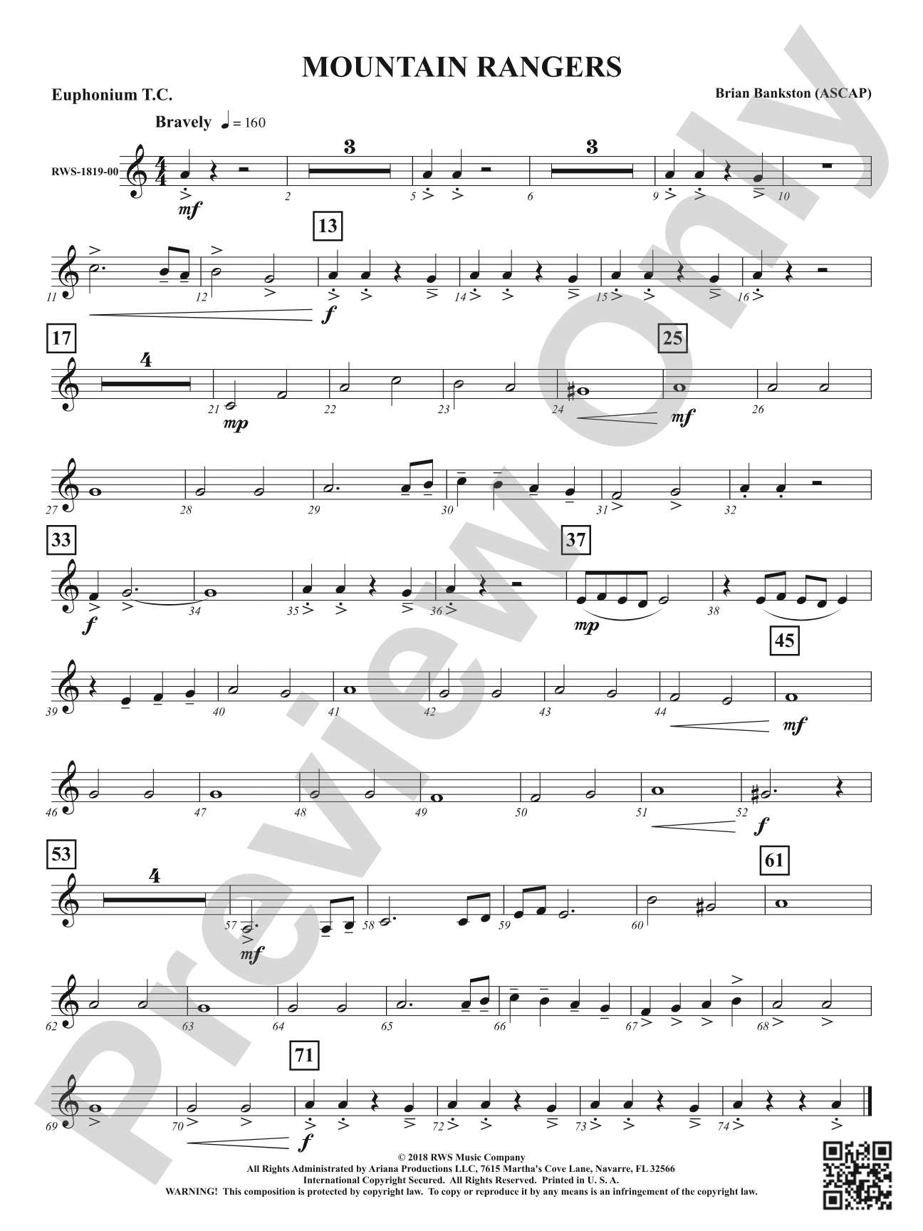Mountain Rangers: Baritone T.C.