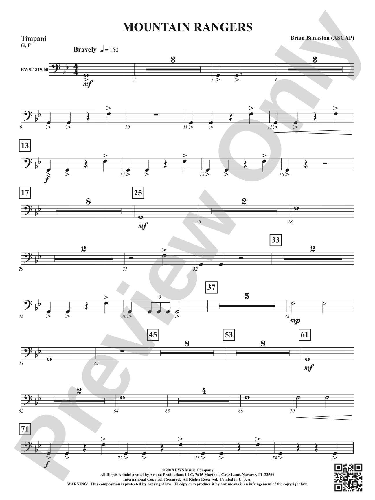 Mountain Rangers: Timpani