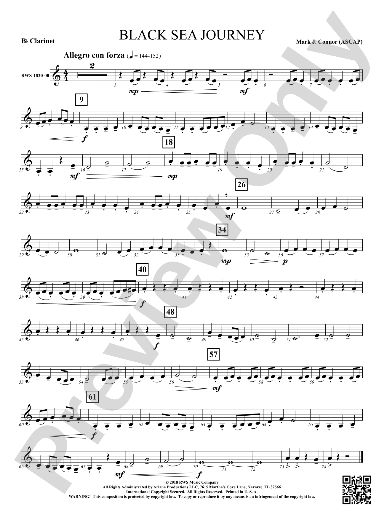 Black Sea Journey: 1st B-flat Clarinet