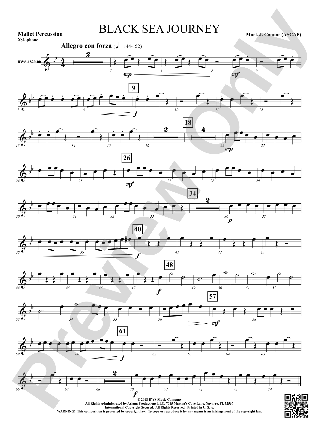 Black Sea Journey: 1st Mallet Percussion