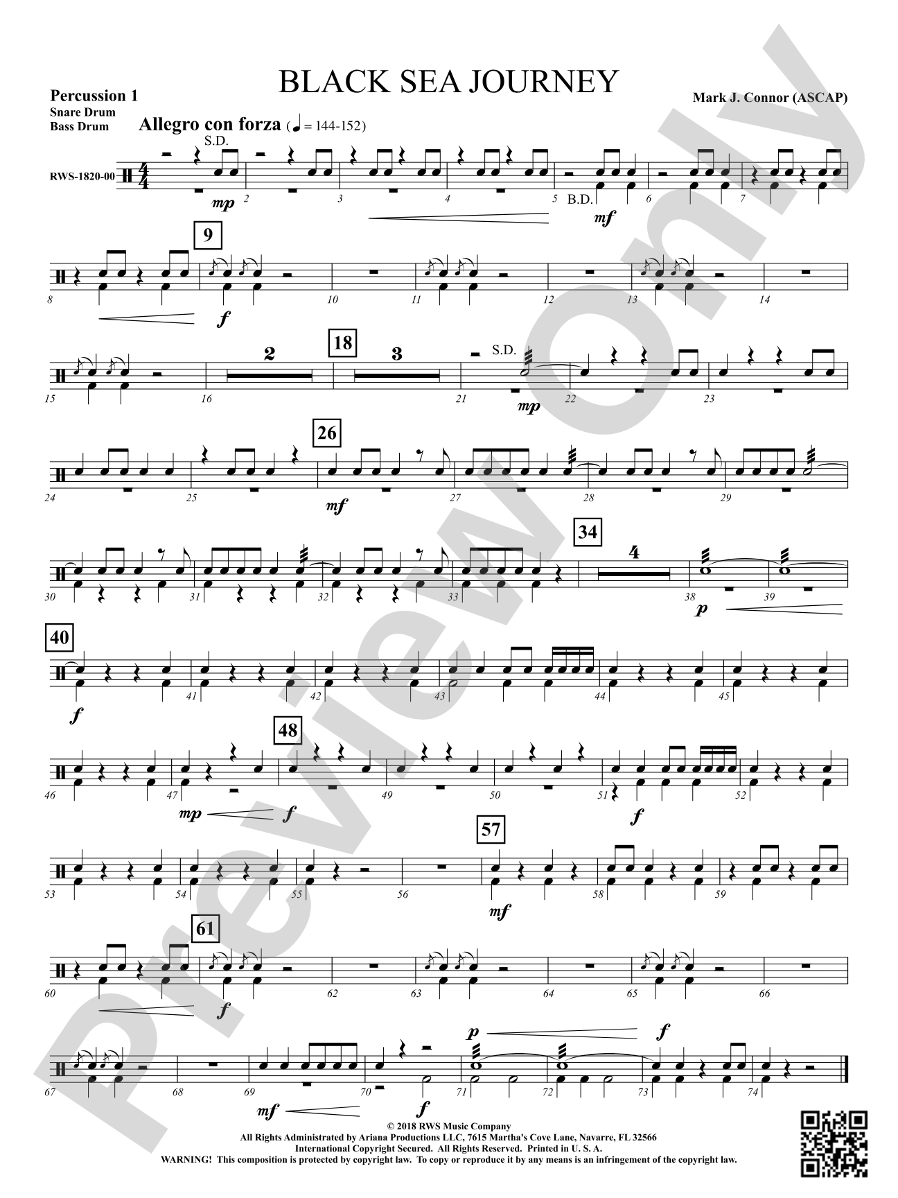 Black Sea Journey: 1st Percussion