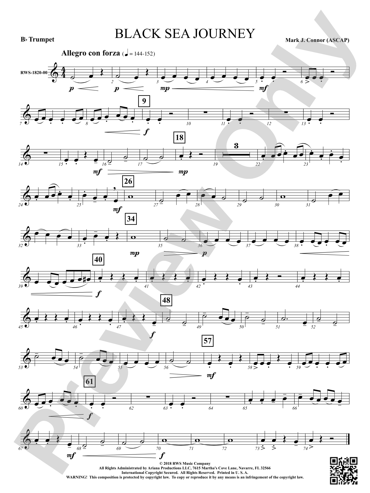 Black Sea Journey: 1st B-flat Trumpet