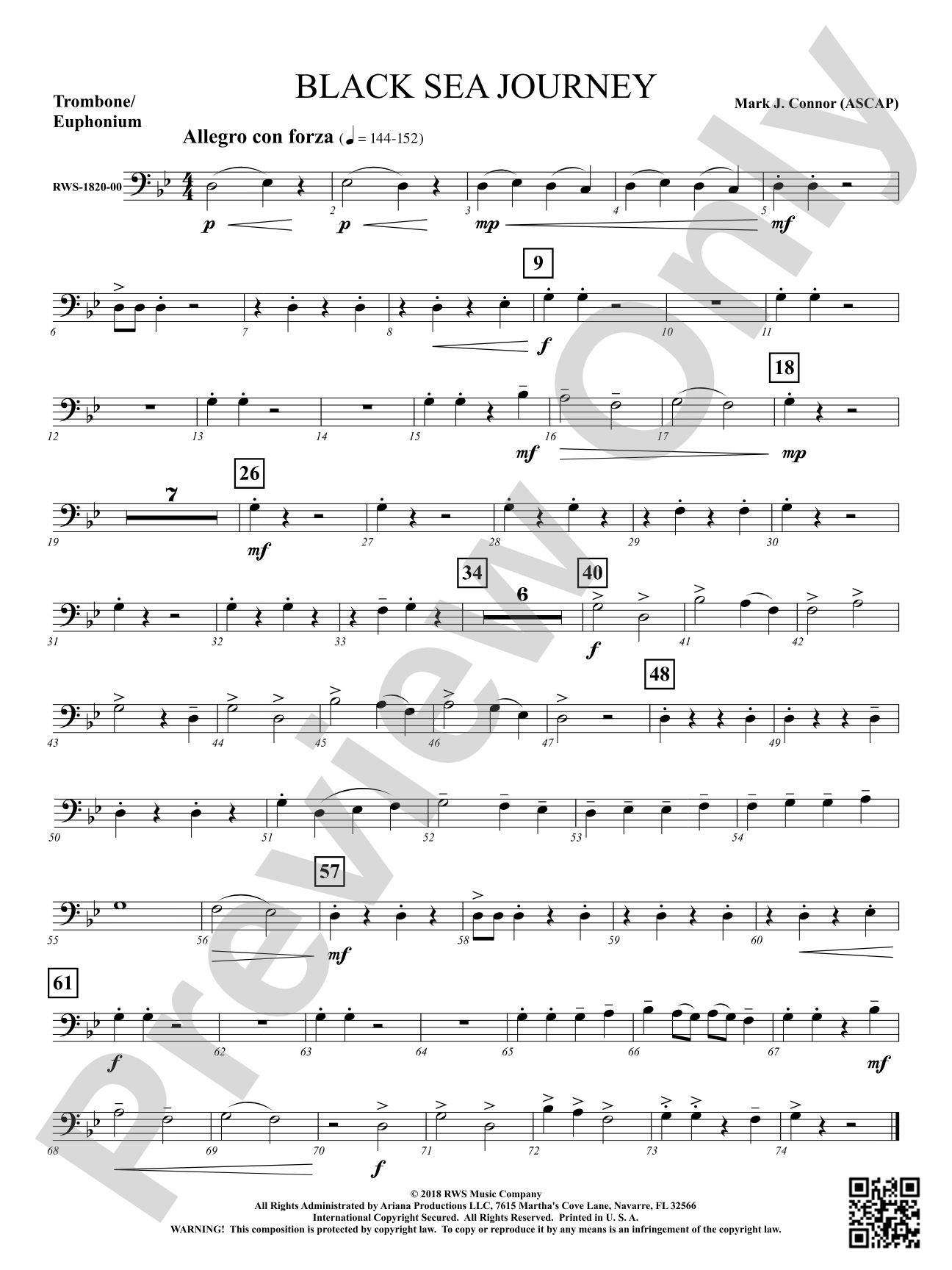 Black Sea Journey: Trombone/Euphonium