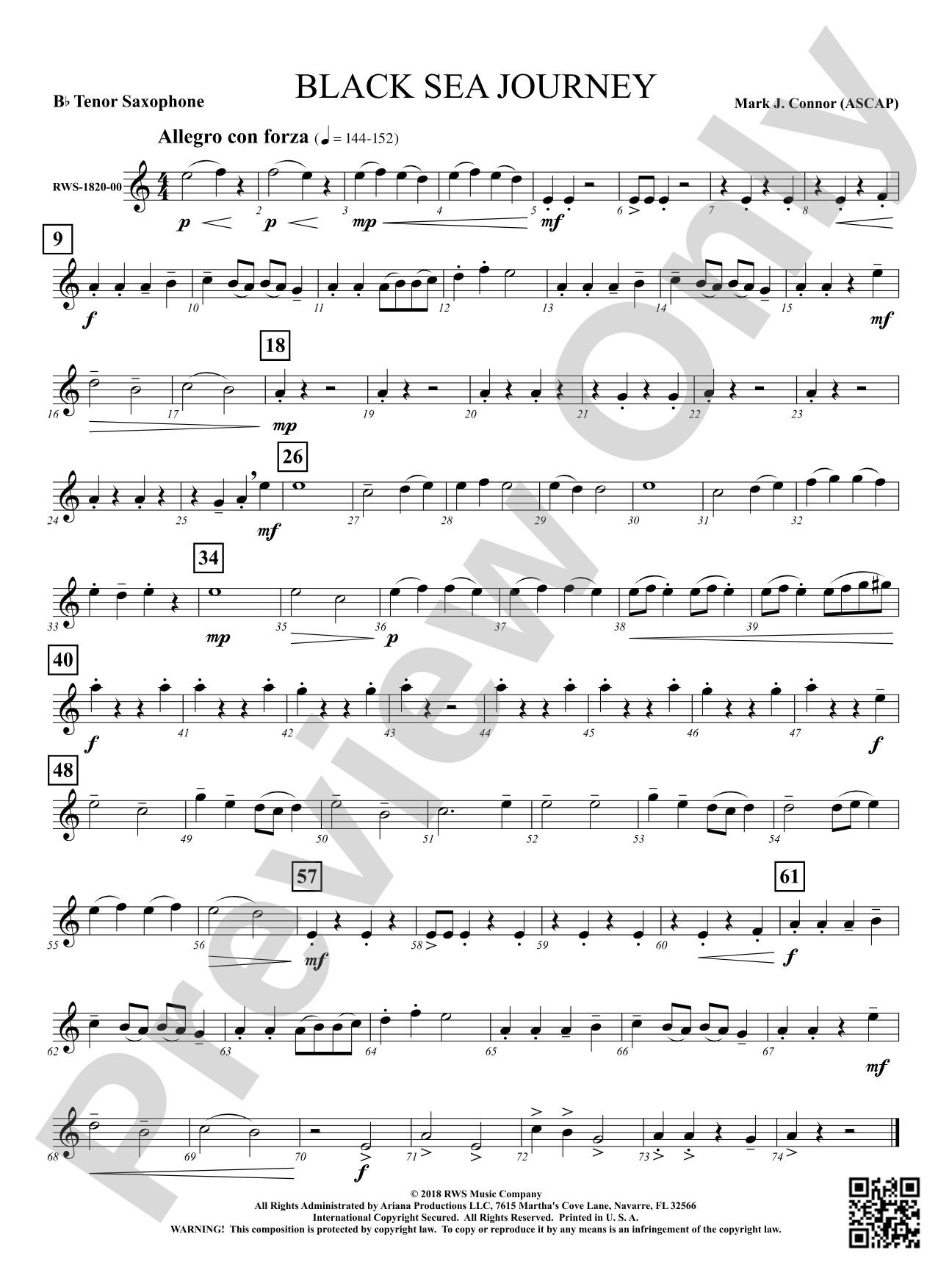 Black Sea Journey: B-flat Tenor Saxophone