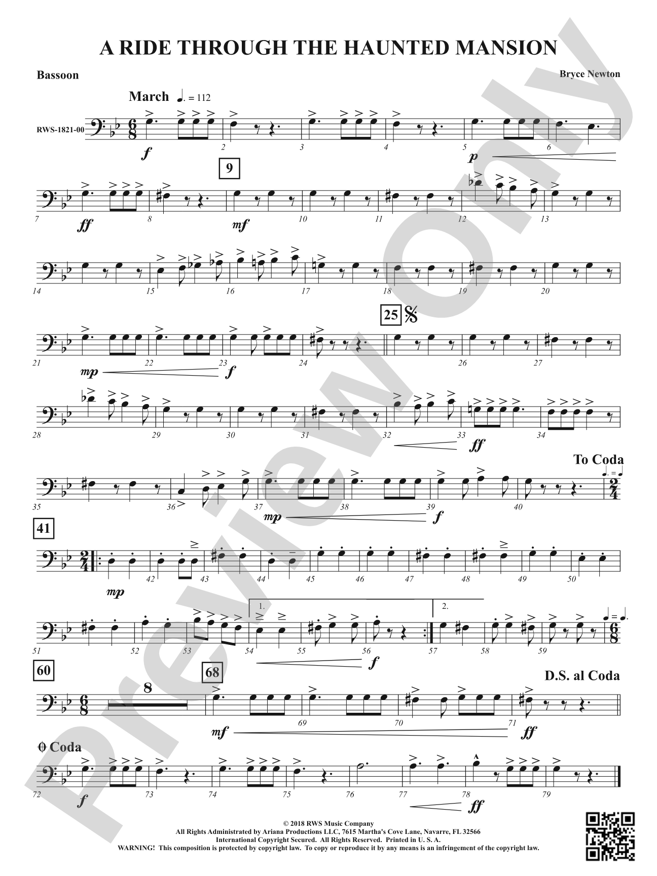A Ride Through the Haunted Mansion: Bassoon