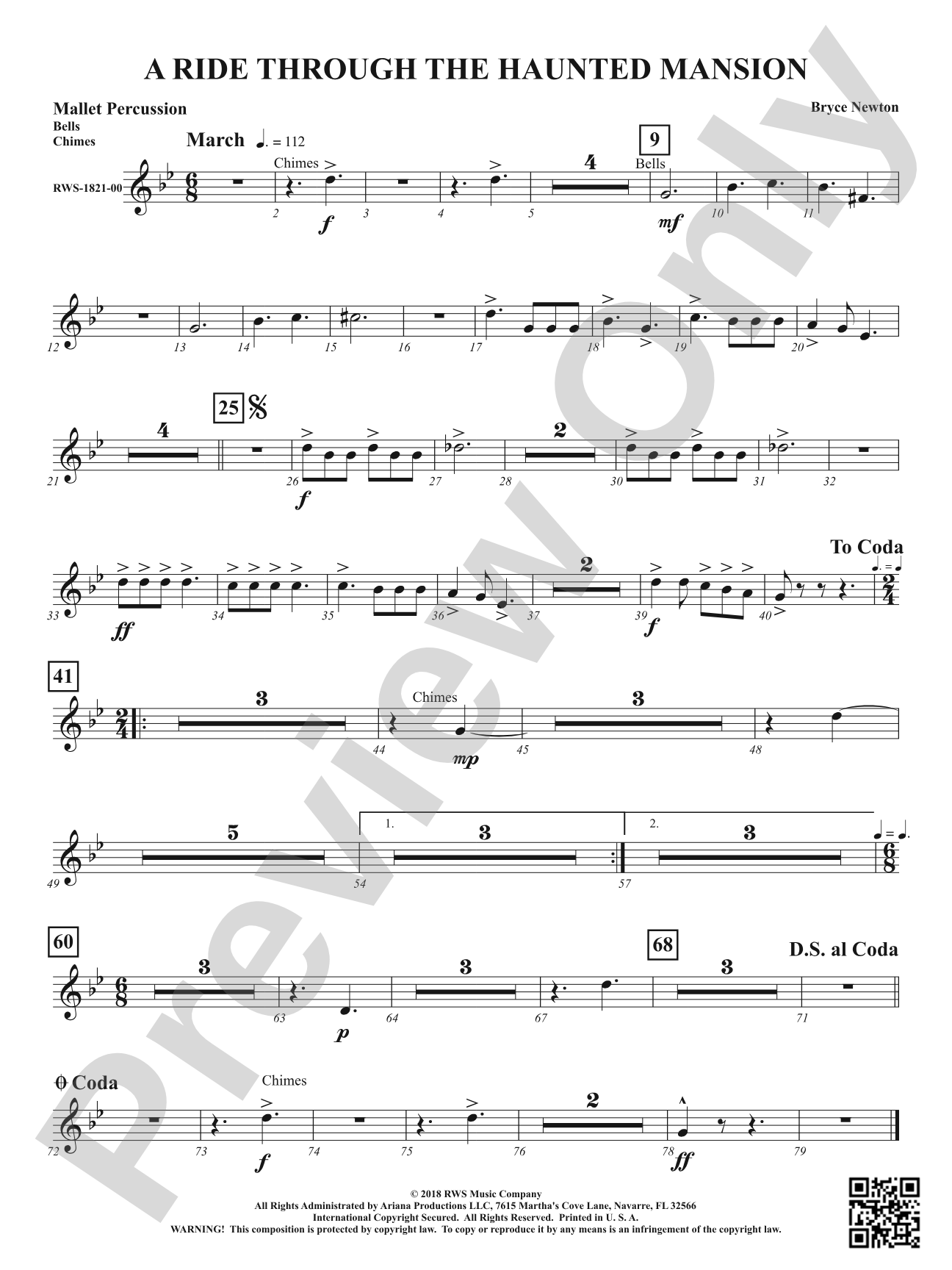 A Ride Through the Haunted Mansion: 1st Mallet Percussion