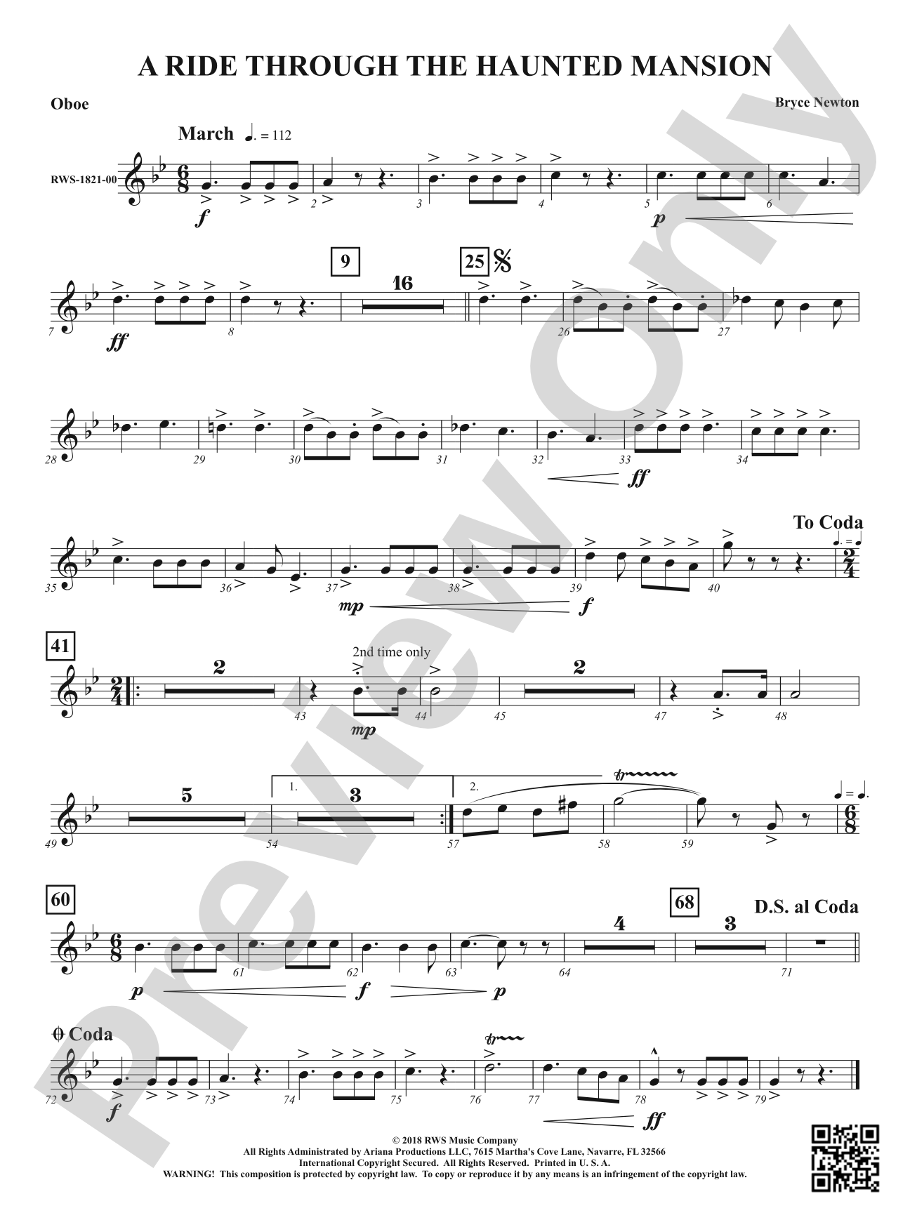 A Ride Through the Haunted Mansion: Oboe