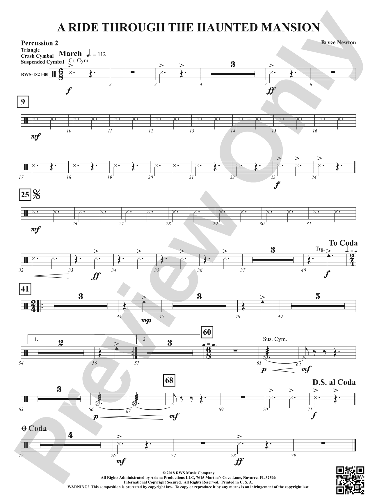 A Ride Through the Haunted Mansion: 2nd Percussion
