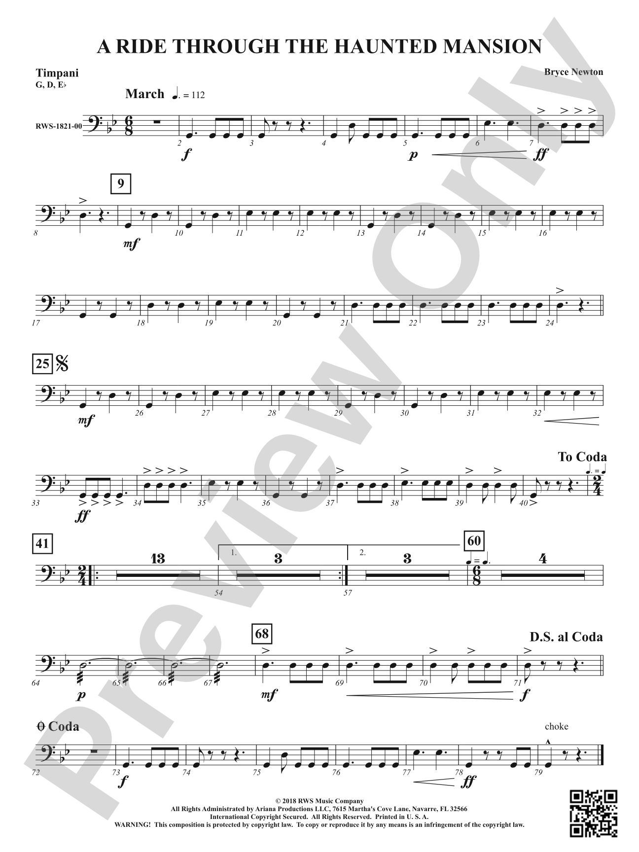 A Ride Through the Haunted Mansion: Timpani