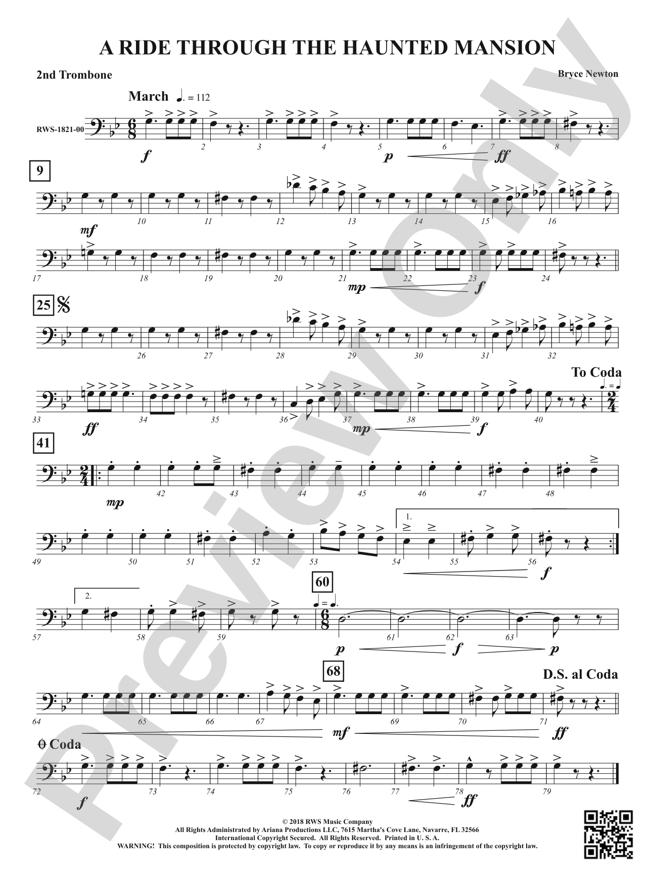 A Ride Through the Haunted Mansion: 2nd Trombone