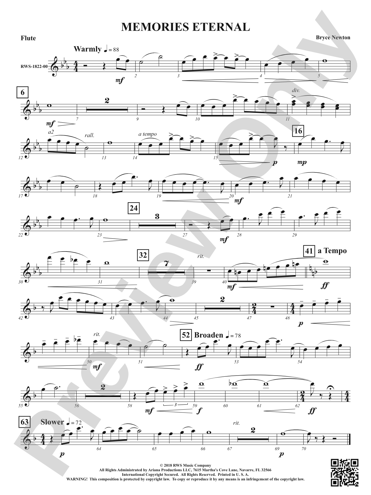 Memories Eternal: 1st Flute