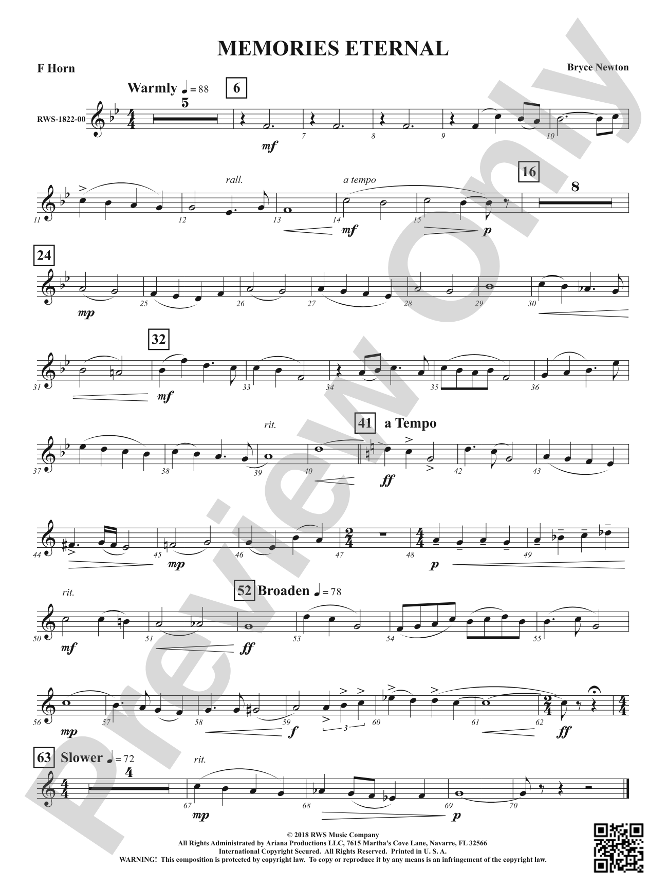Memories Eternal: 1st F Horn