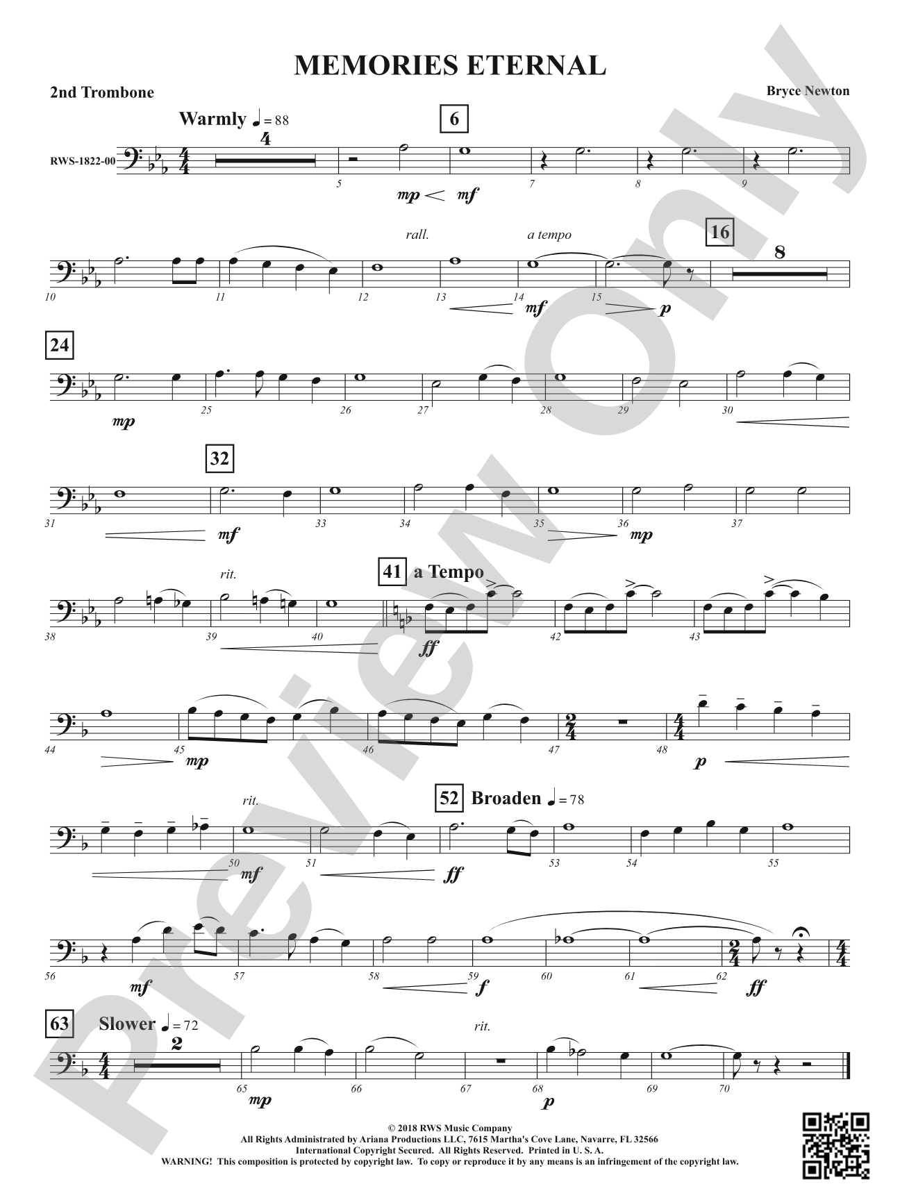Memories Eternal: 2nd Trombone