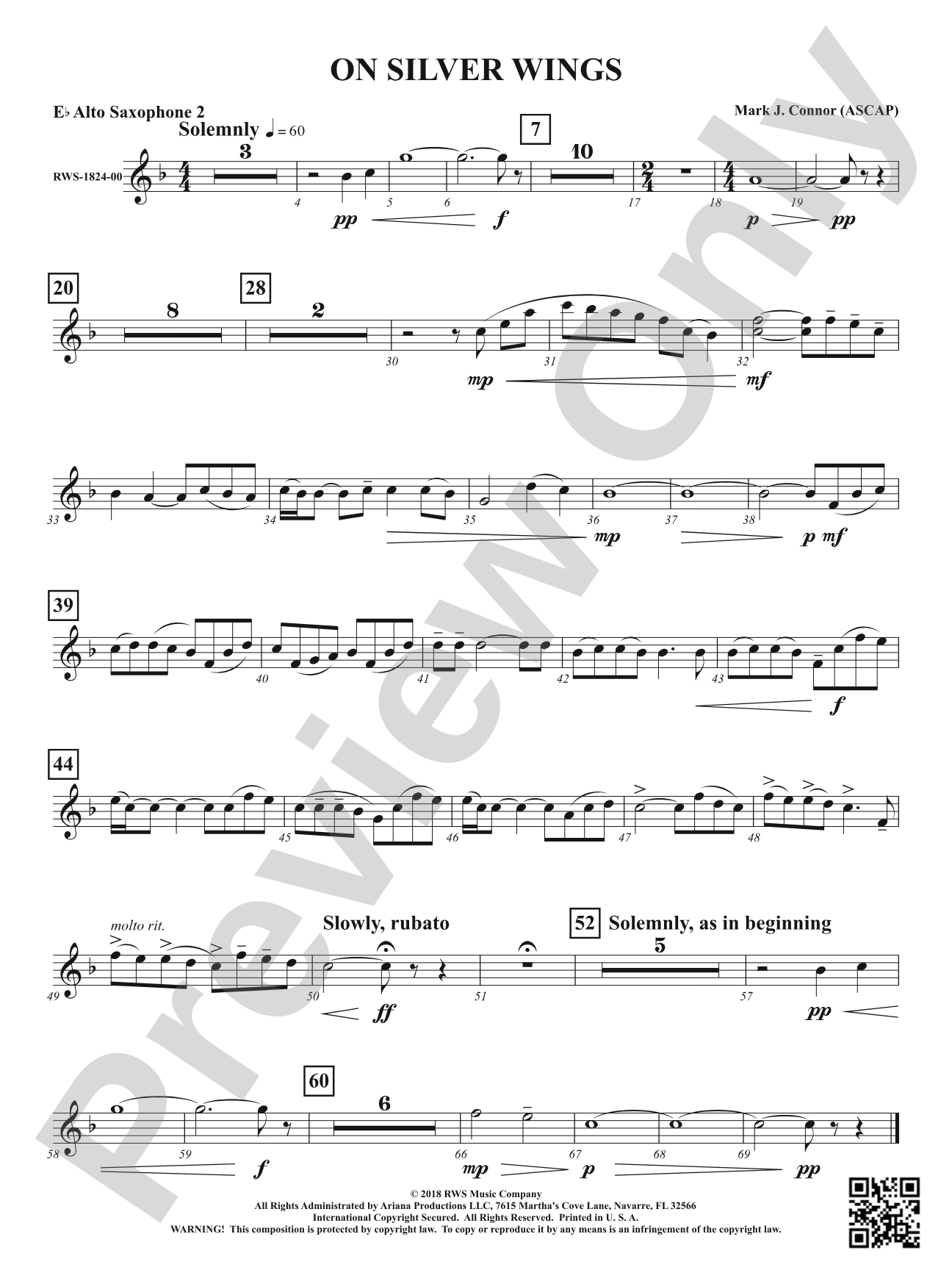 On Silver Wings: 2nd E-flat Alto Saxophone